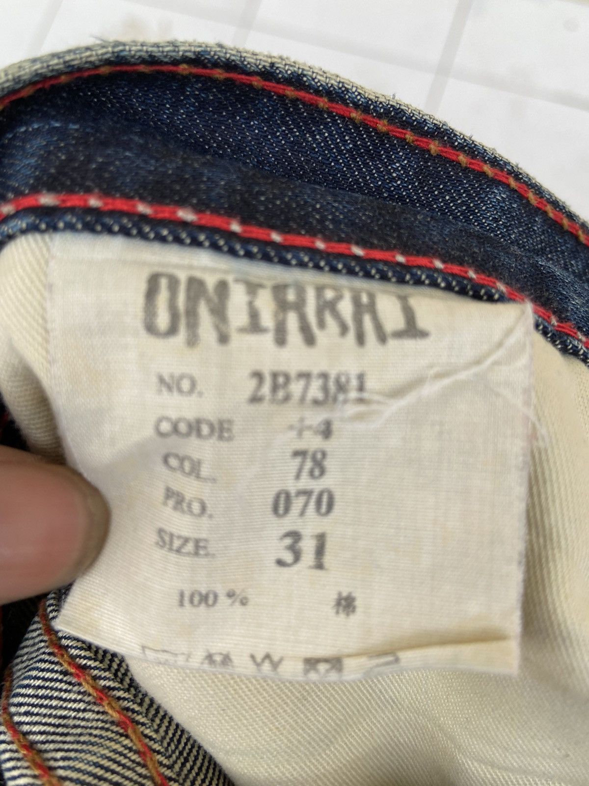Japanese Brand × Vintage Oni Arai Japanese Punk Jeans Samurai Size US 31 - 5 Thumbnail