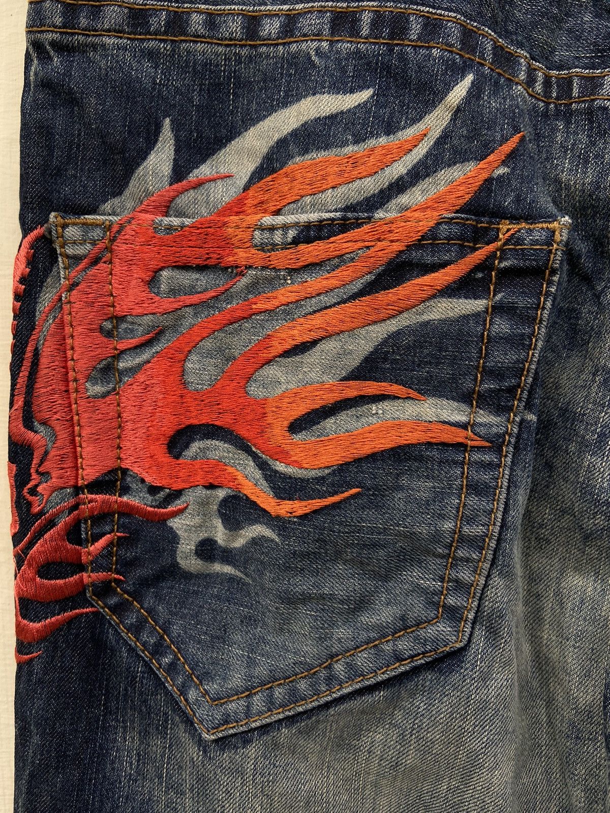 Japanese Brand × Vintage Oni Arai Japanese Punk Jeans Samurai Size US 31 - 4 Thumbnail