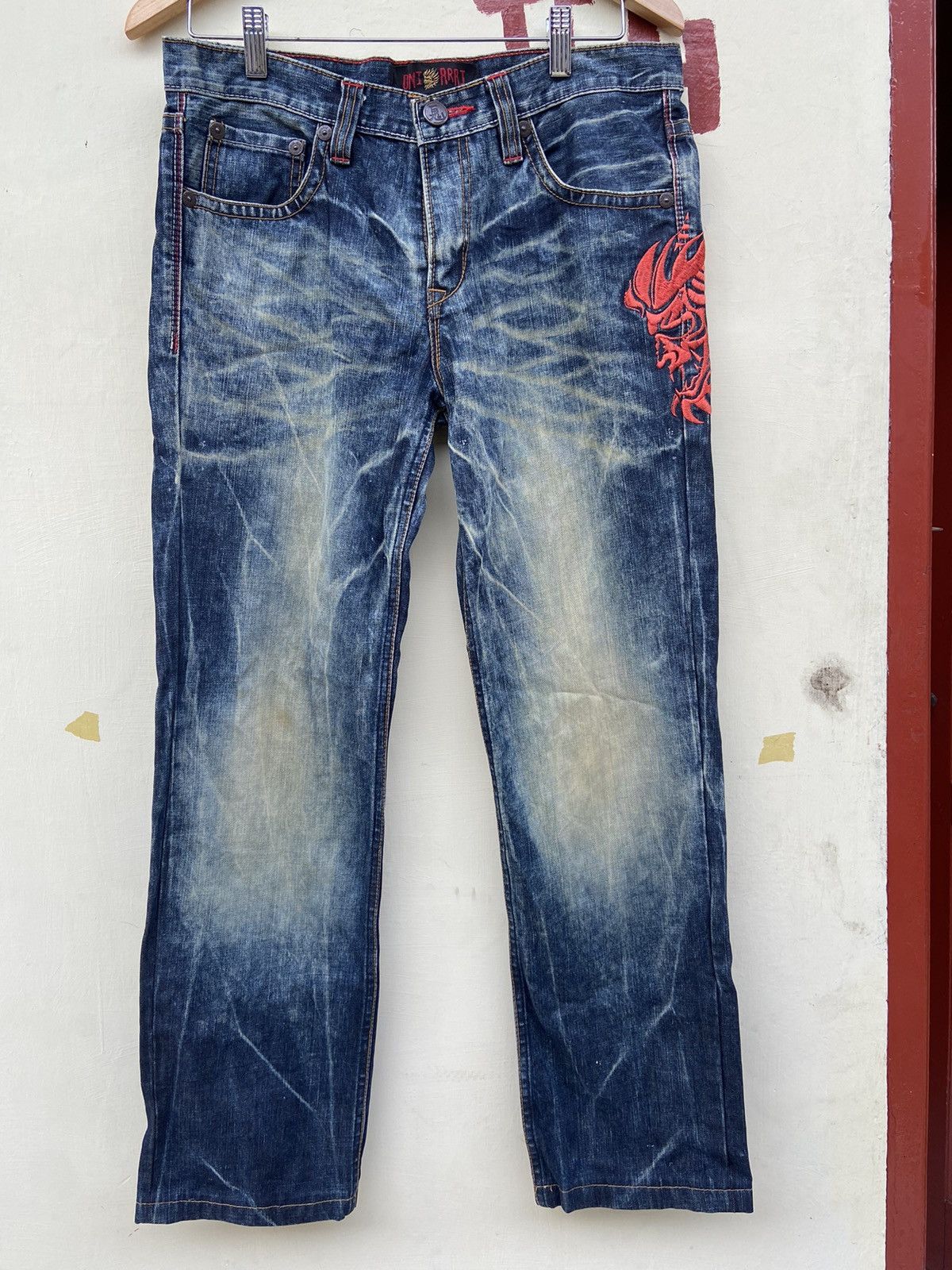 Japanese Brand × Vintage Oni Arai Japanese Punk Jeans Samurai Size US 31 - 3 Thumbnail