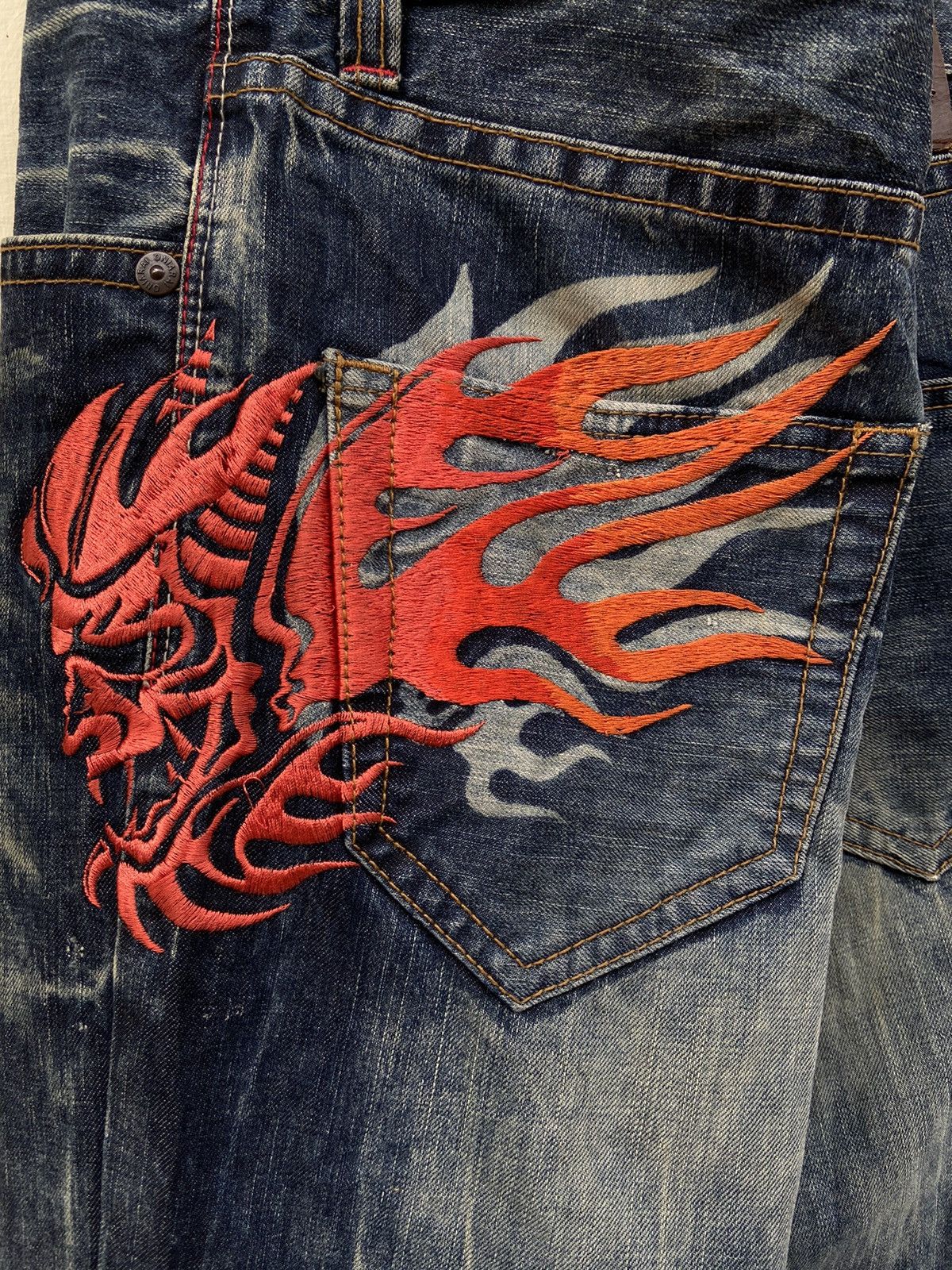 Japanese Brand × Vintage Oni Arai Japanese Punk Jeans Samurai Size US 31 - 1 Thumbnail