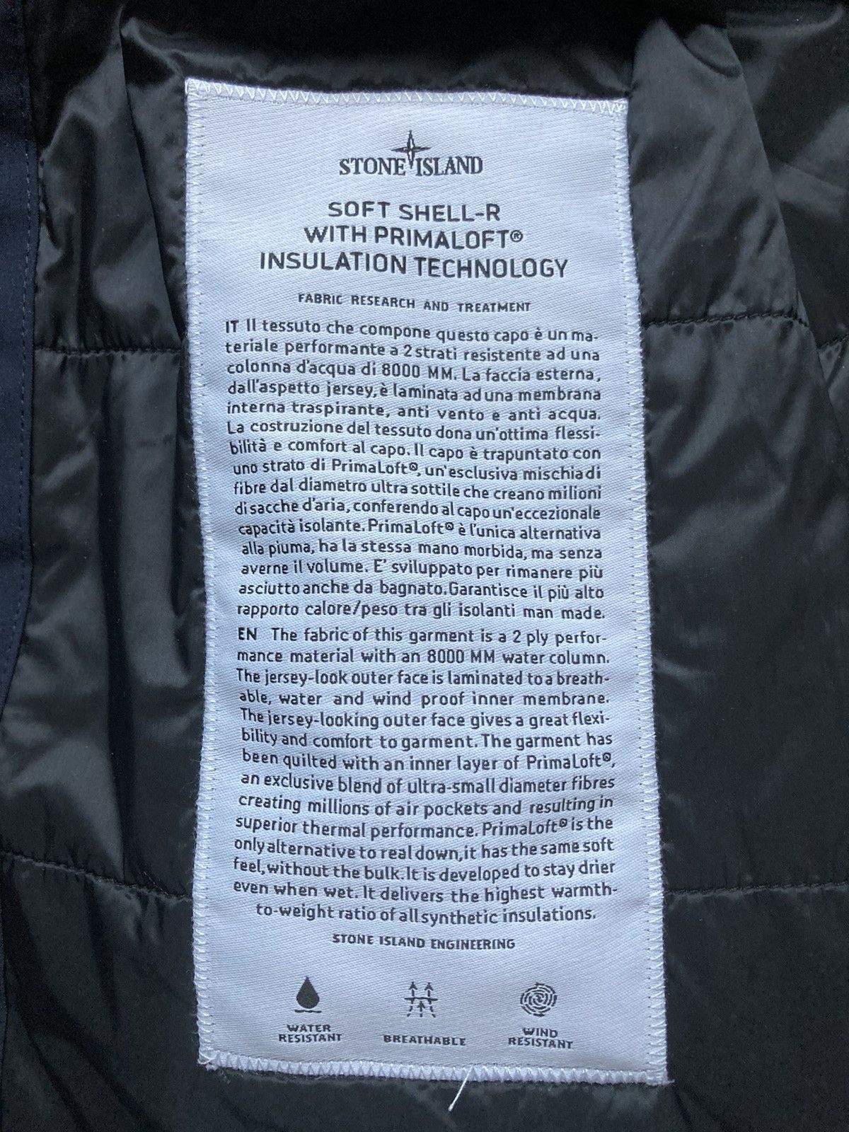 Stone Island Stone Island Soft Shell-R Primaloft navy jacket medium Size US M / EU 48-50 / 2 - 8 Thumbnail