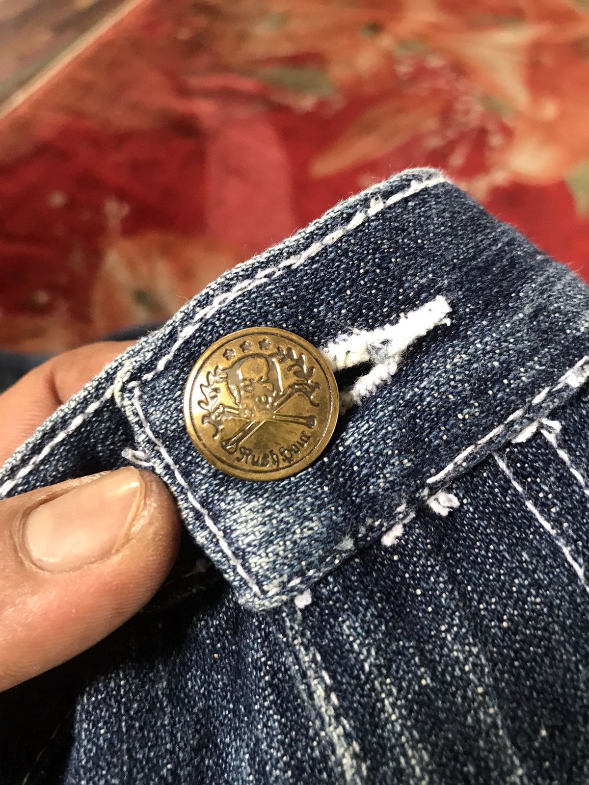 Designer × Japanese Brand VICTORIOUS RASTA DENIM DESIGN CANNABIS LEAVES Size US 37 - 12 Thumbnail
