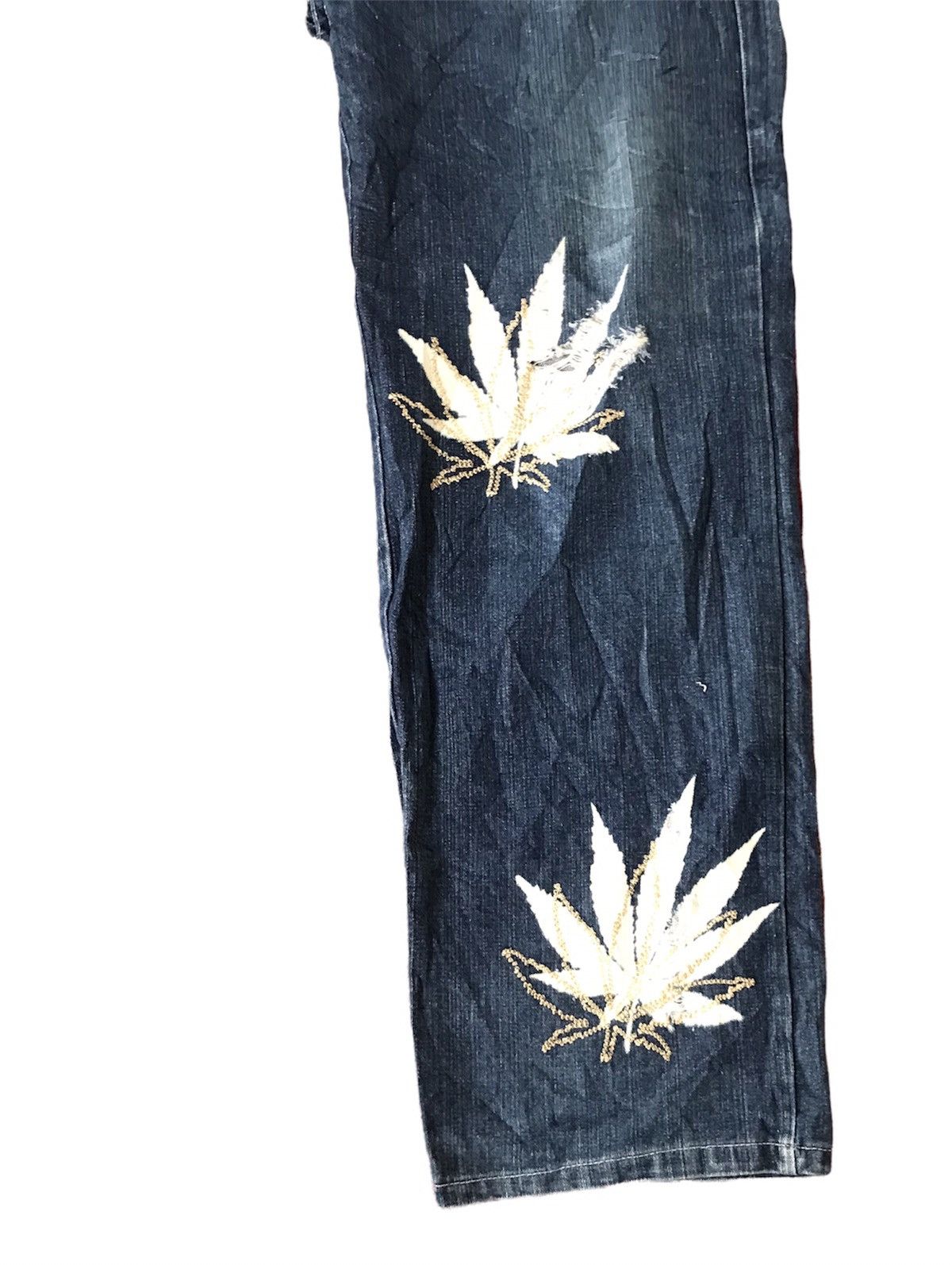 Designer × Japanese Brand VICTORIOUS RASTA DENIM DESIGN CANNABIS LEAVES Size US 37 - 5 Thumbnail
