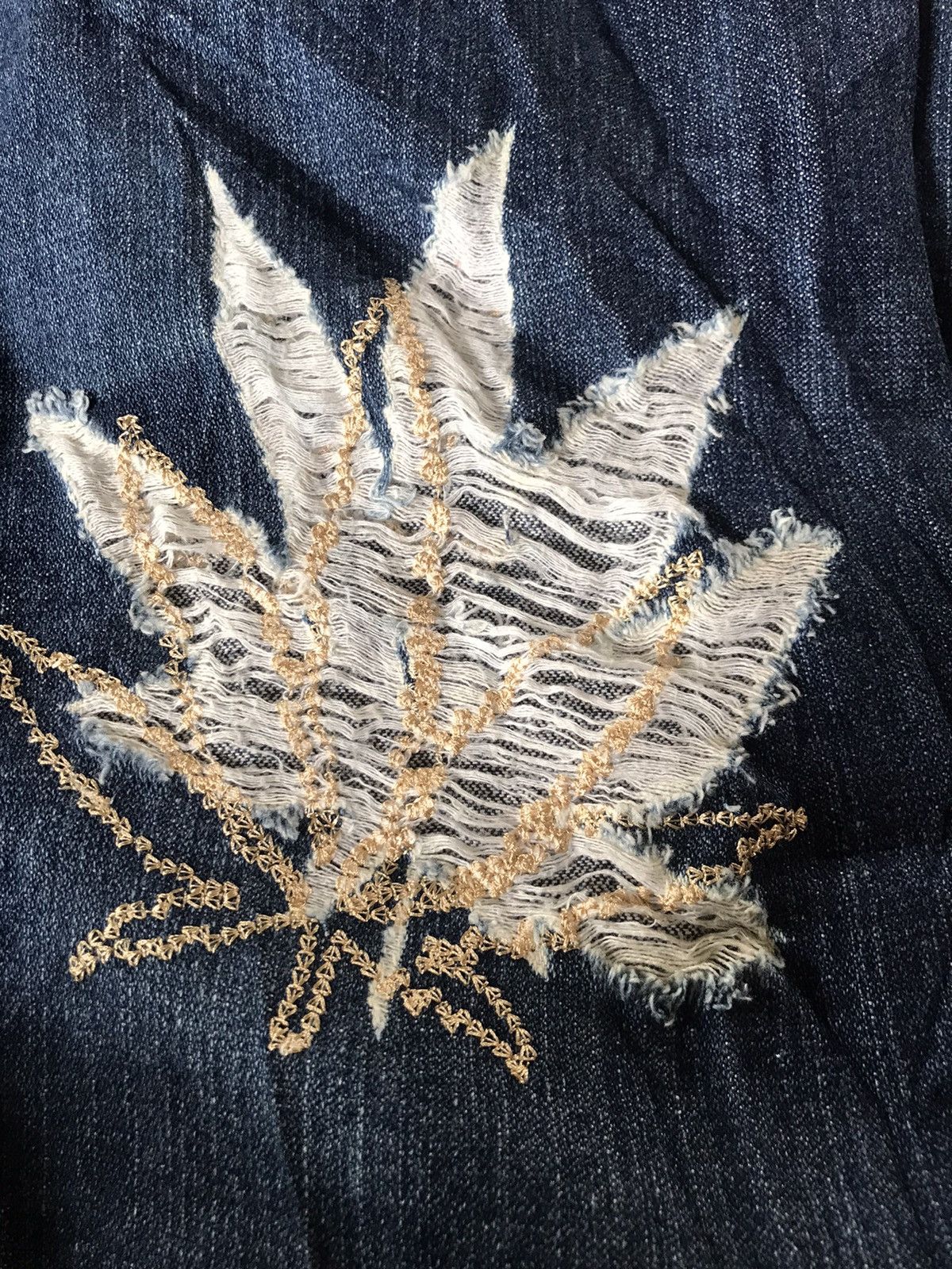 Designer × Japanese Brand VICTORIOUS RASTA DENIM DESIGN CANNABIS LEAVES Size US 37 - 16 Thumbnail
