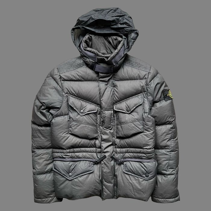 Stone Island Stone Island AW09 Opaque Nylon Tela Goose Down Mesh Badge ...