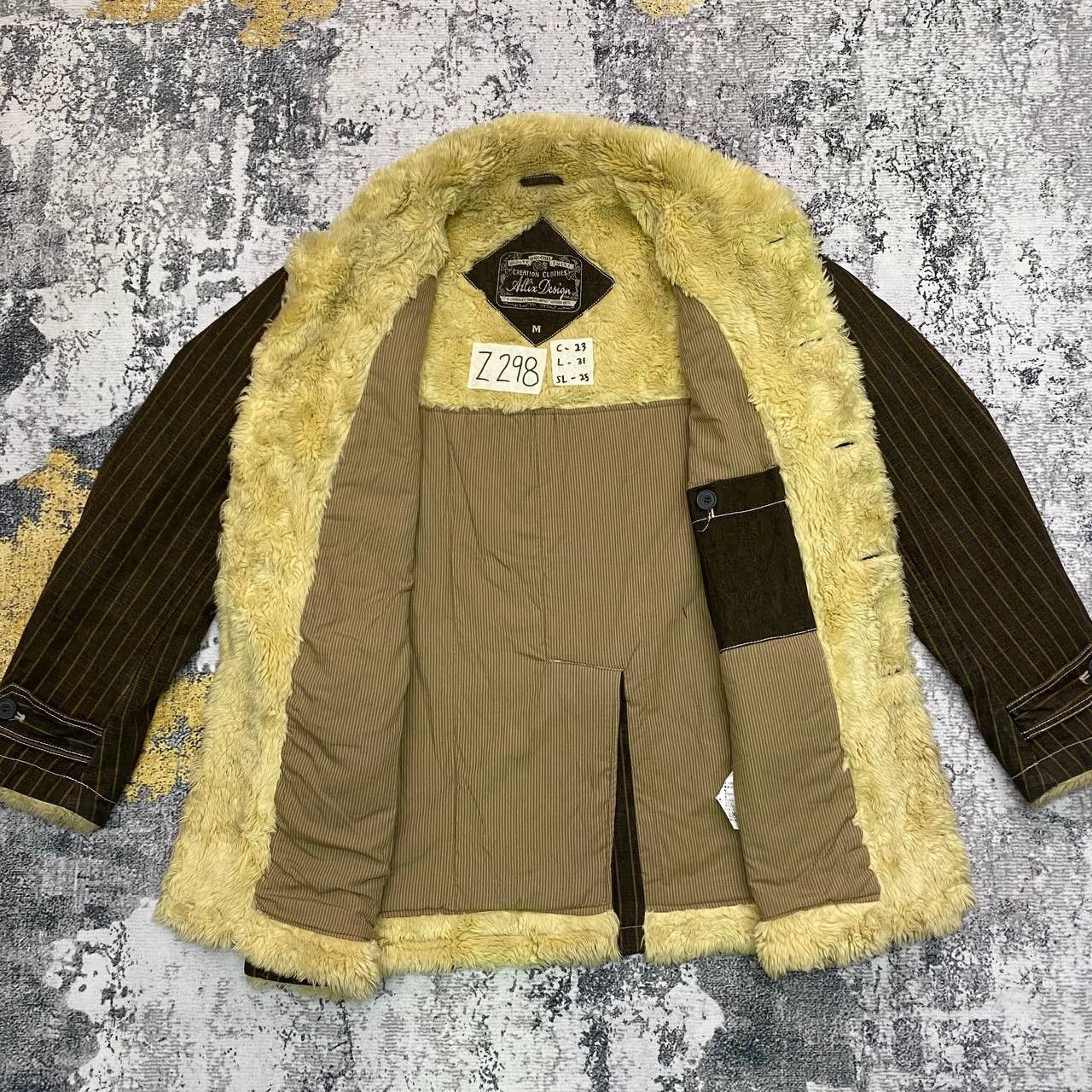 Japanese Brand × Vintage Z298 ALLIX DESIGN X TOKYO JAPAN SHERPA CHORE STRIPED JACKET Size US M / EU 48-50 / 2 - 3 Thumbnail