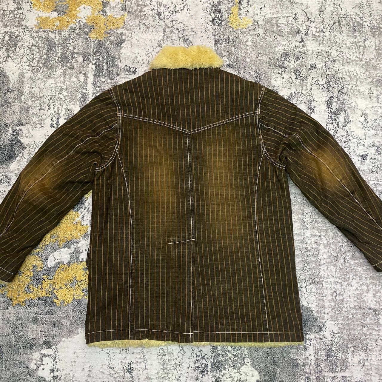 Japanese Brand × Vintage Z298 ALLIX DESIGN X TOKYO JAPAN SHERPA CHORE STRIPED JACKET Size US M / EU 48-50 / 2 - 4 Thumbnail