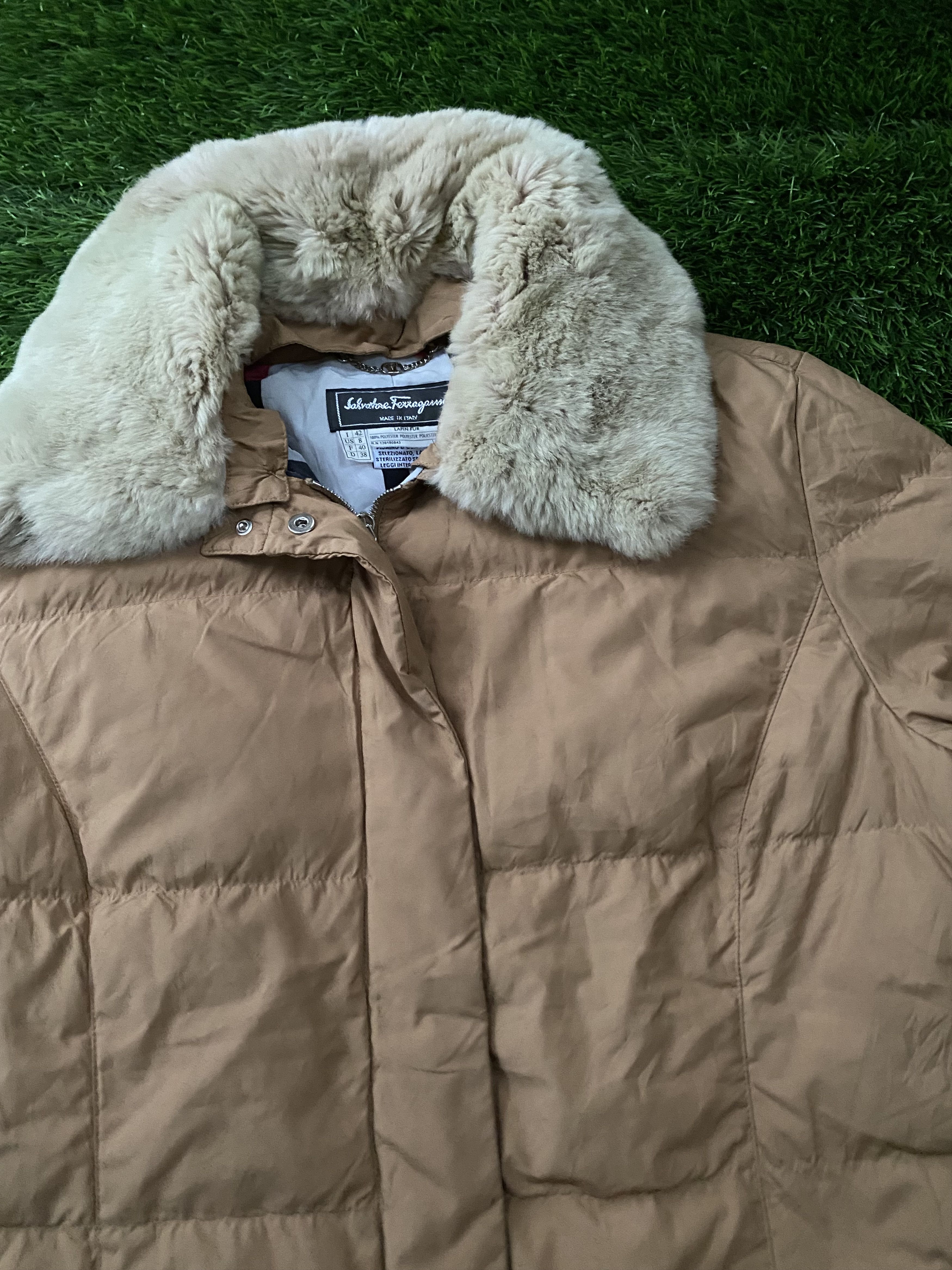Salvatore Ferragamo Vintage Salvatore Ferragamo Down Winter Fur Jacket Size S / US 4 / IT 40 - 3 Thumbnail