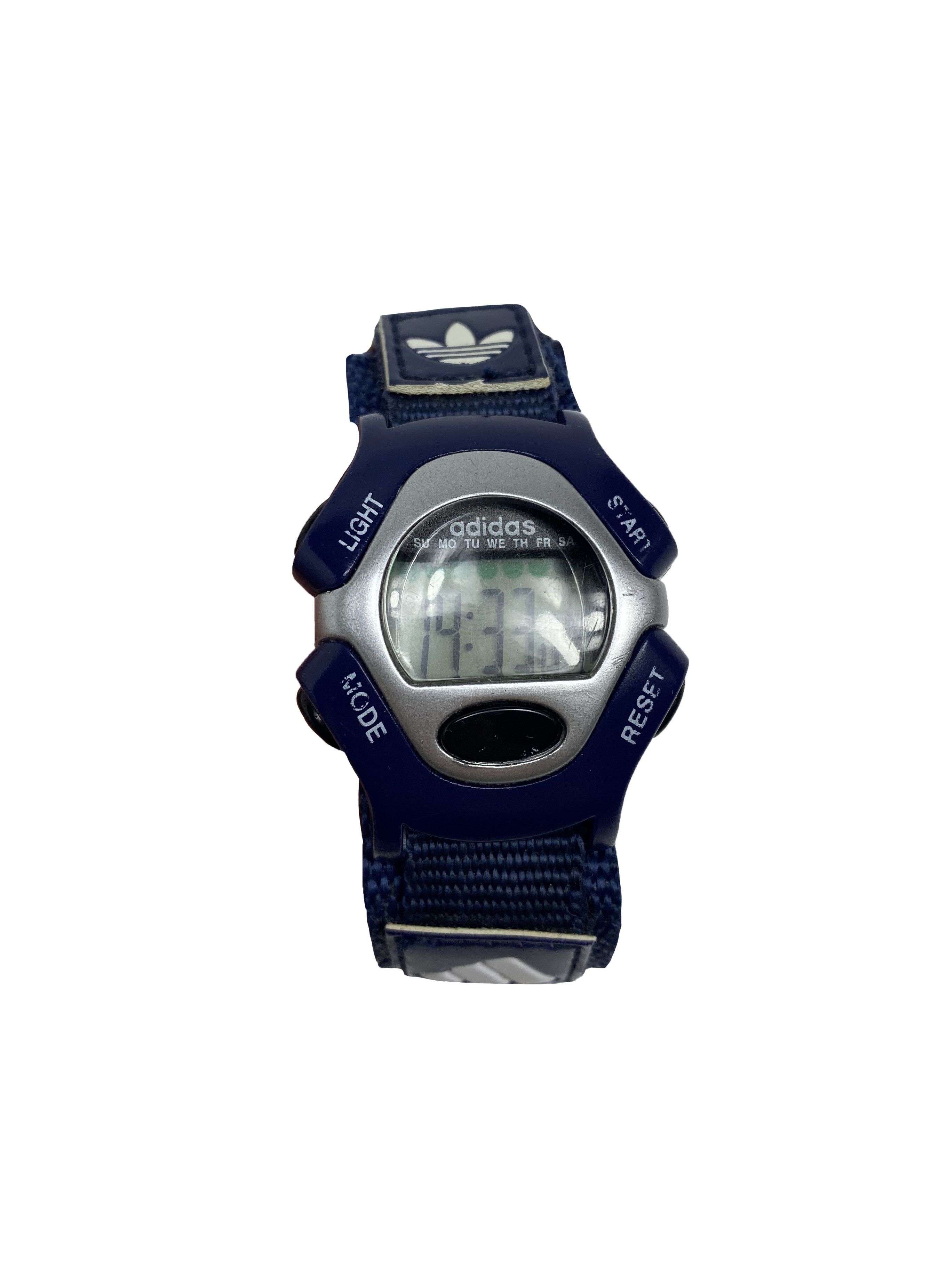 Adidas Originals Y2K Vintage Plastic Quartz Wrist Watch in Blue, Men's (Size 28)