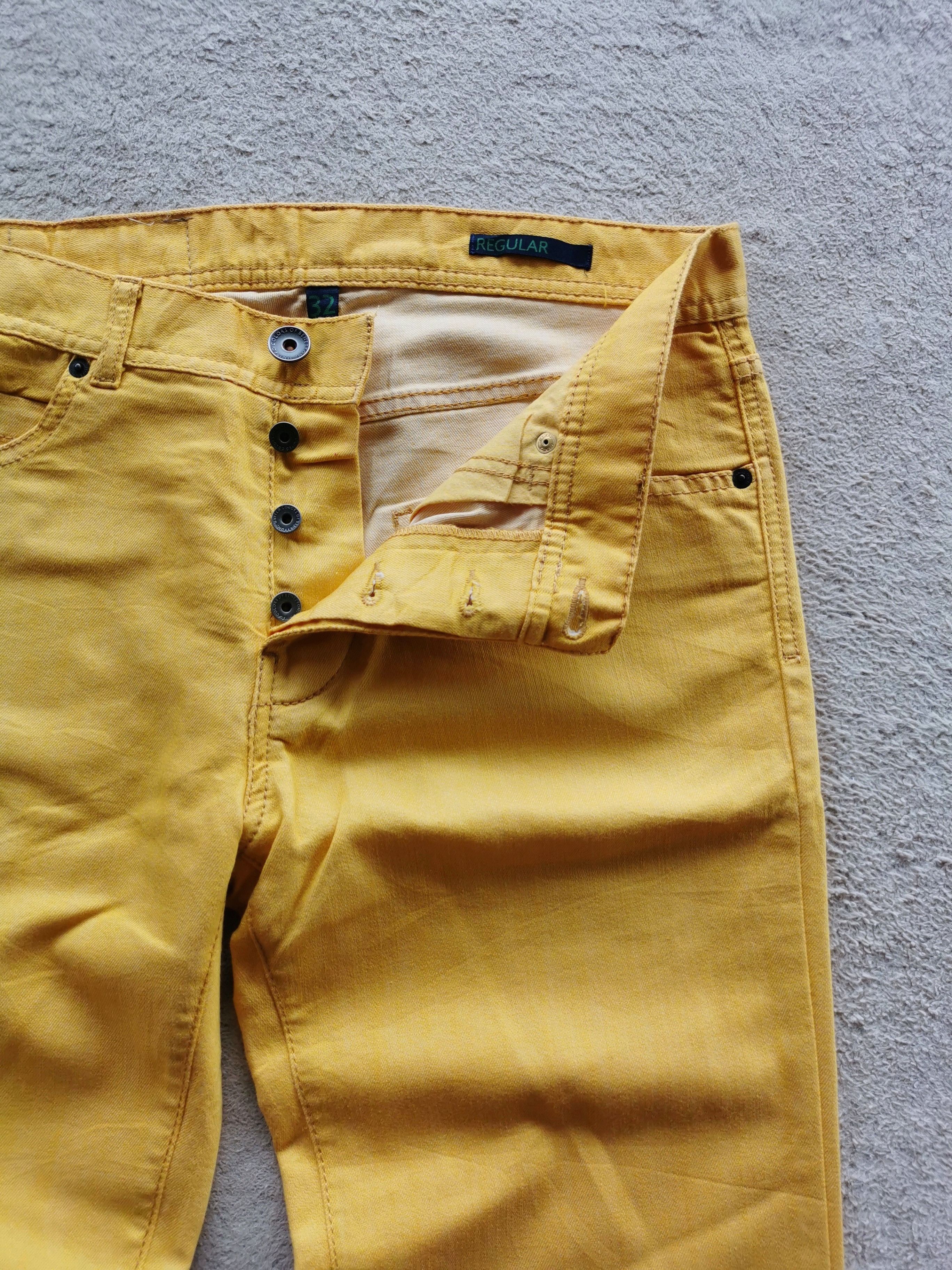 United Colors Of Benetton Benetton Yellow Jeans Pants Size US 33 - 1 Thumbnail