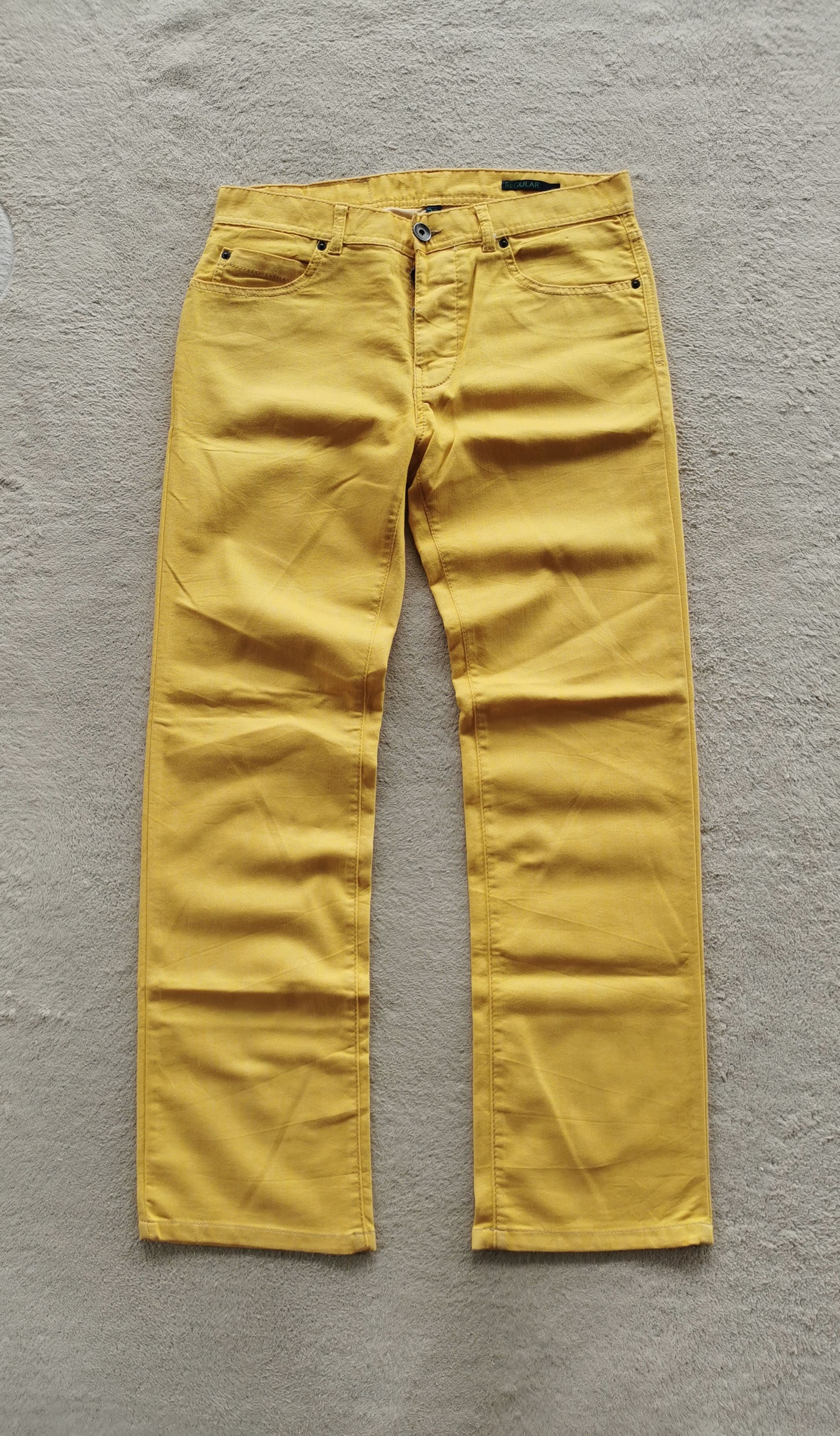 United Colors Of Benetton Benetton Yellow Jeans Pants Size US 33 - 4 Thumbnail