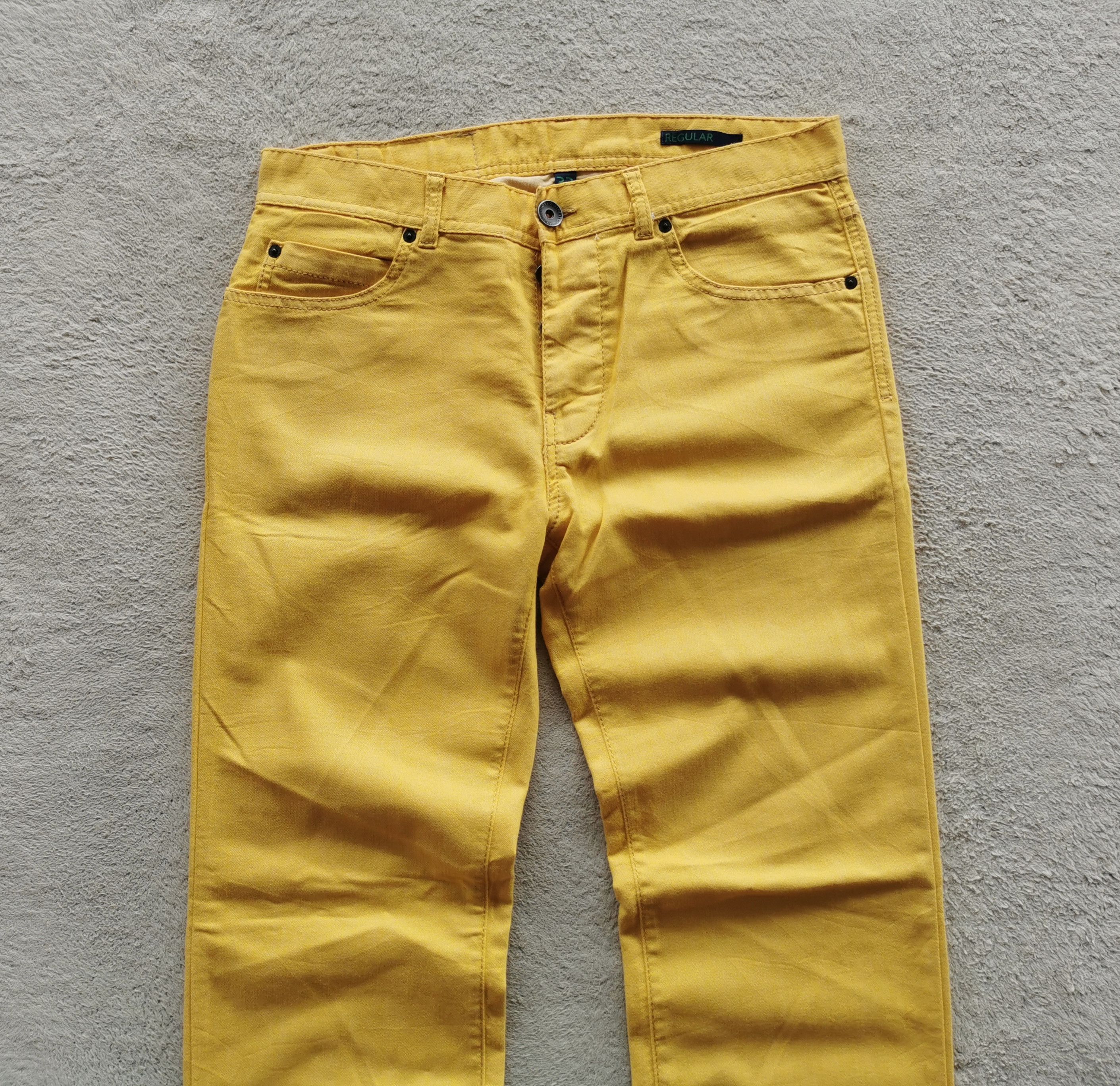 United Colors Of Benetton Benetton Yellow Jeans Pants Size US 33 - 2 Thumbnail