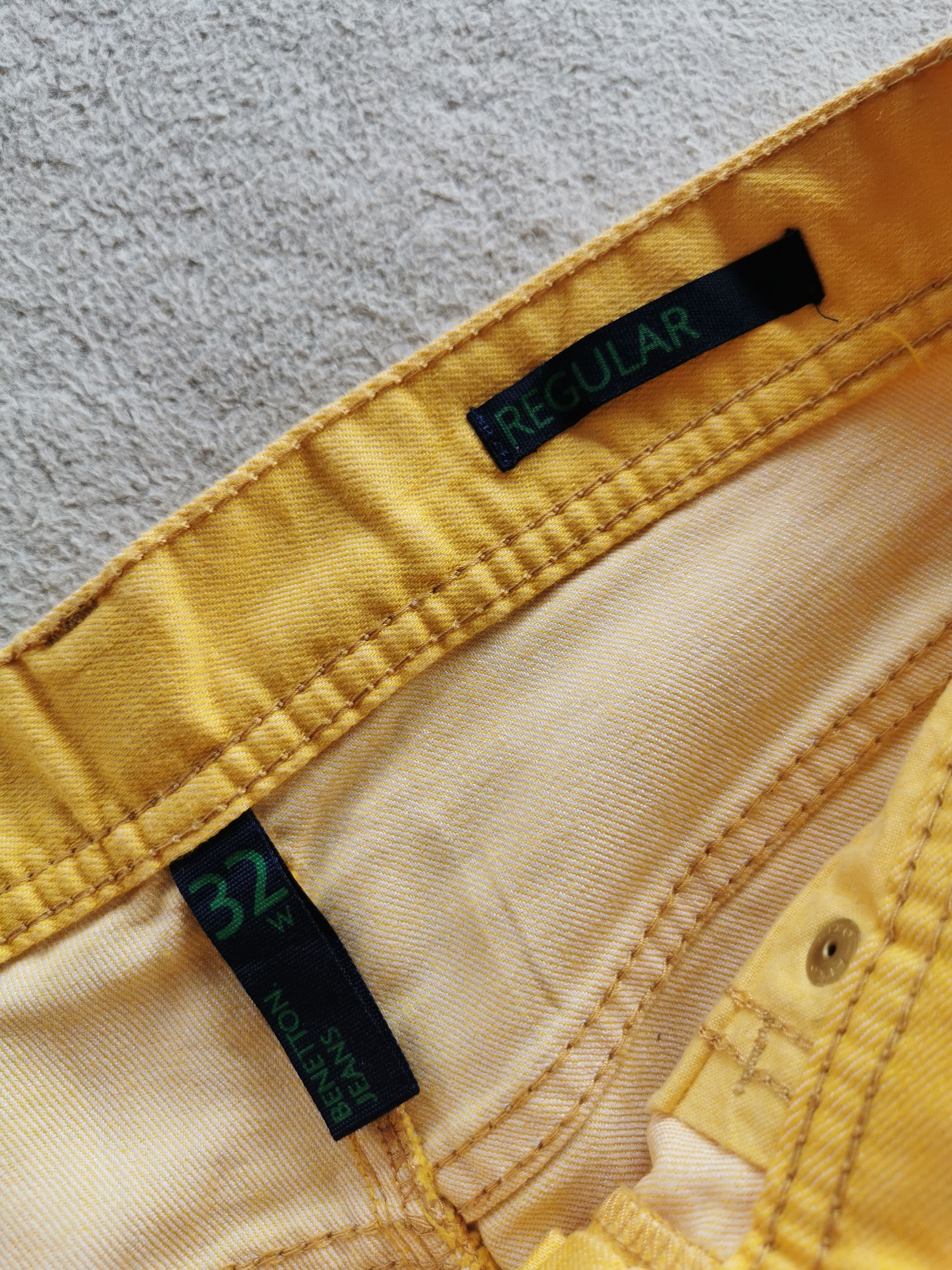 United Colors Of Benetton Benetton Yellow Jeans Pants Size US 33 - 6 Thumbnail