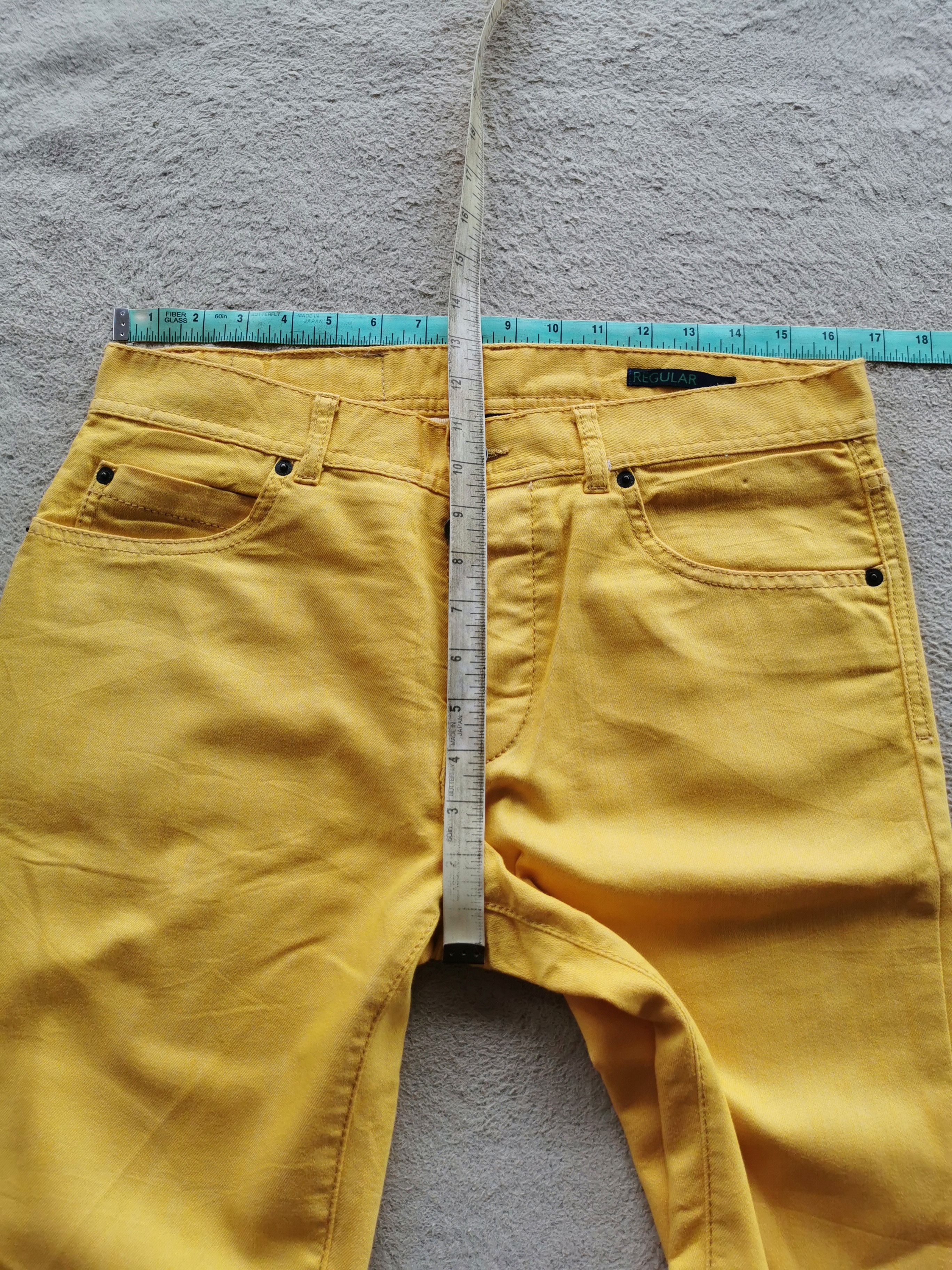 United Colors Of Benetton Benetton Yellow Jeans Pants Size US 33 - 10 Thumbnail
