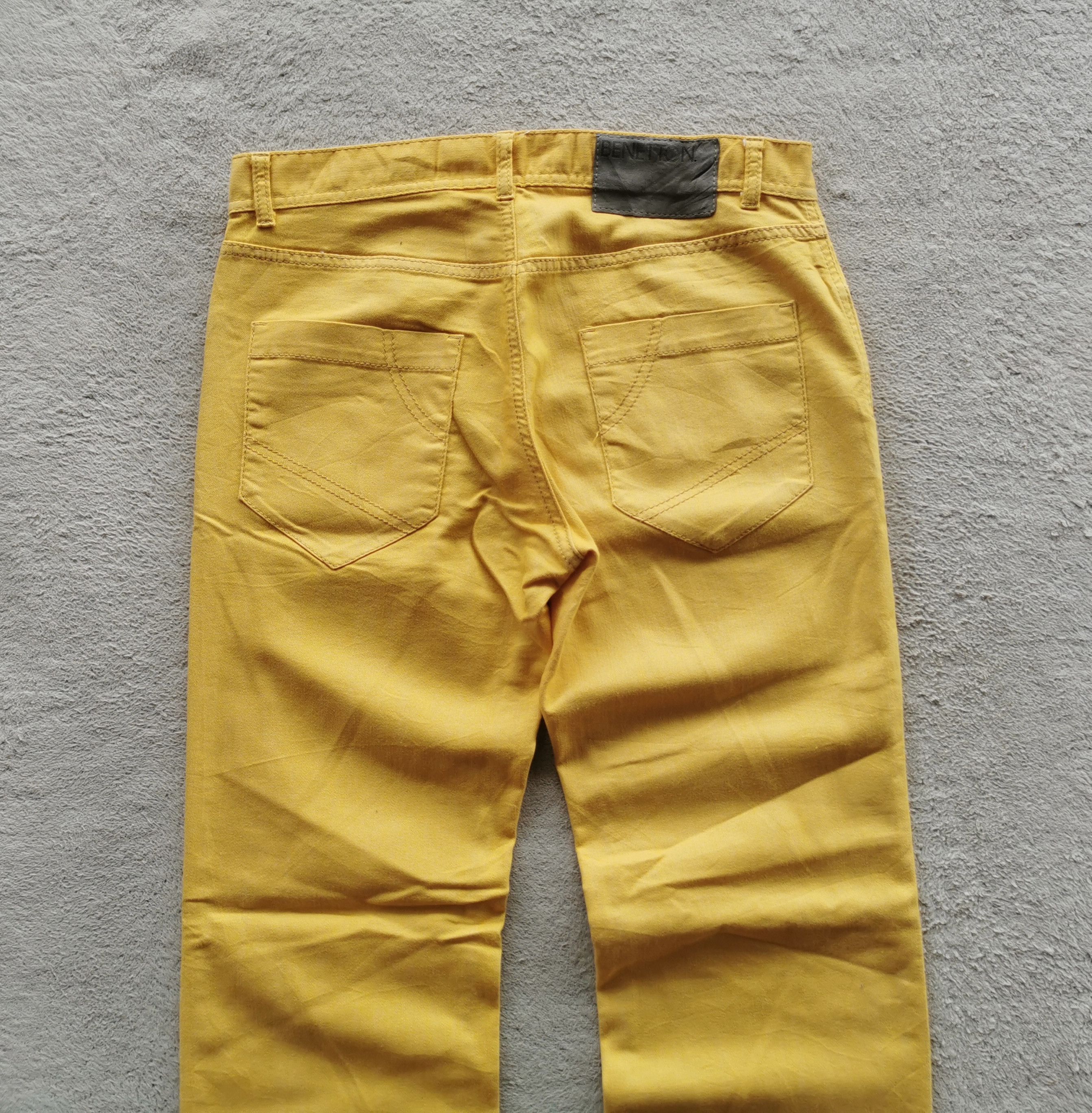 United Colors Of Benetton Benetton Yellow Jeans Pants Size US 33 - 3 Thumbnail