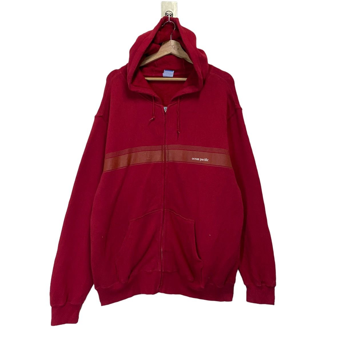 Ocean Pacific × Vintage Vintage Ocean Pacific Small Logo Zipper Hoodies Size XL Size US XL / EU 56 / 4 - 1 Thumbnail