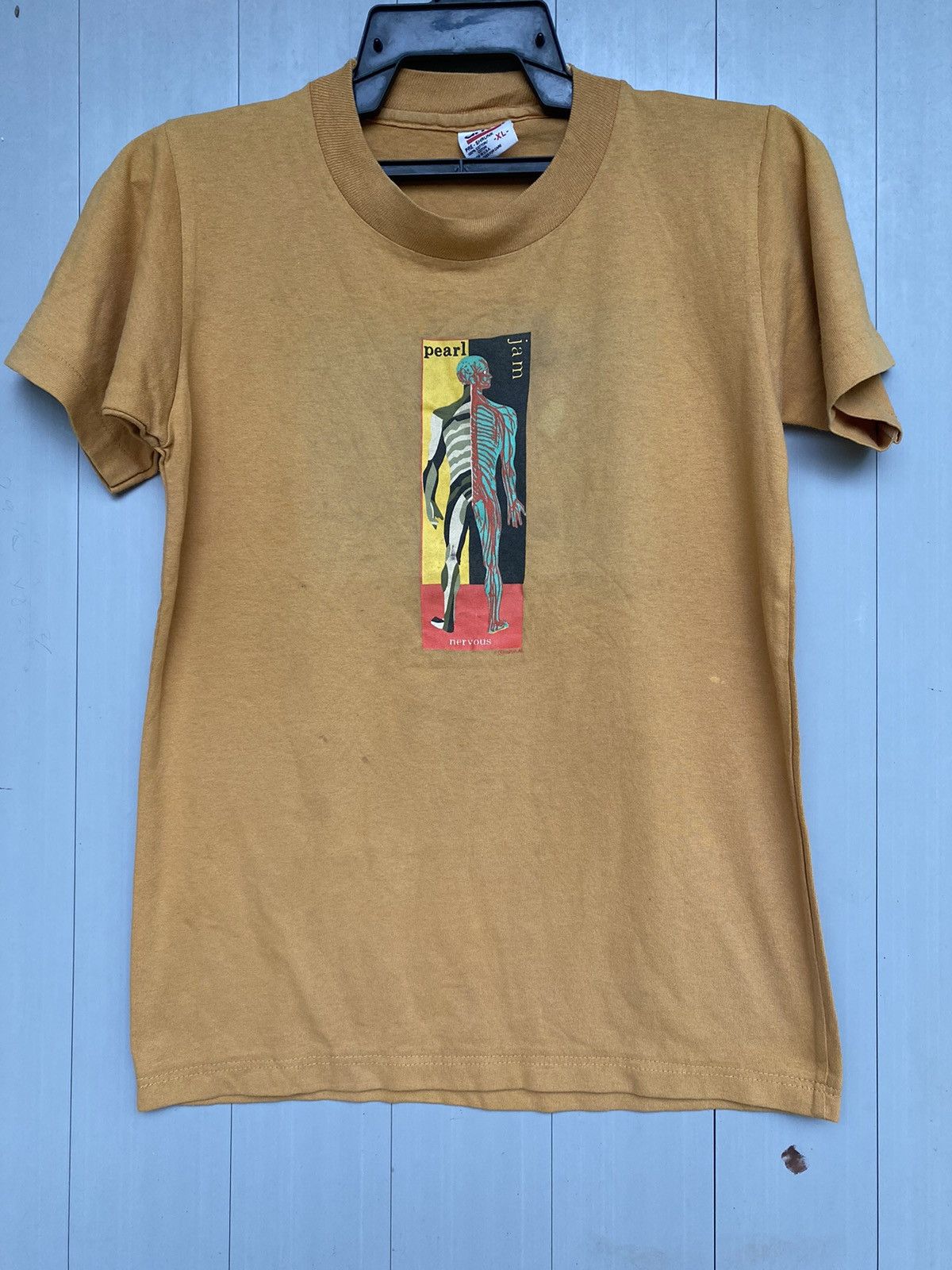 Band Tees × Rock T Shirt × Vintage Vtg 90s Pearl Jam Nervous 70 