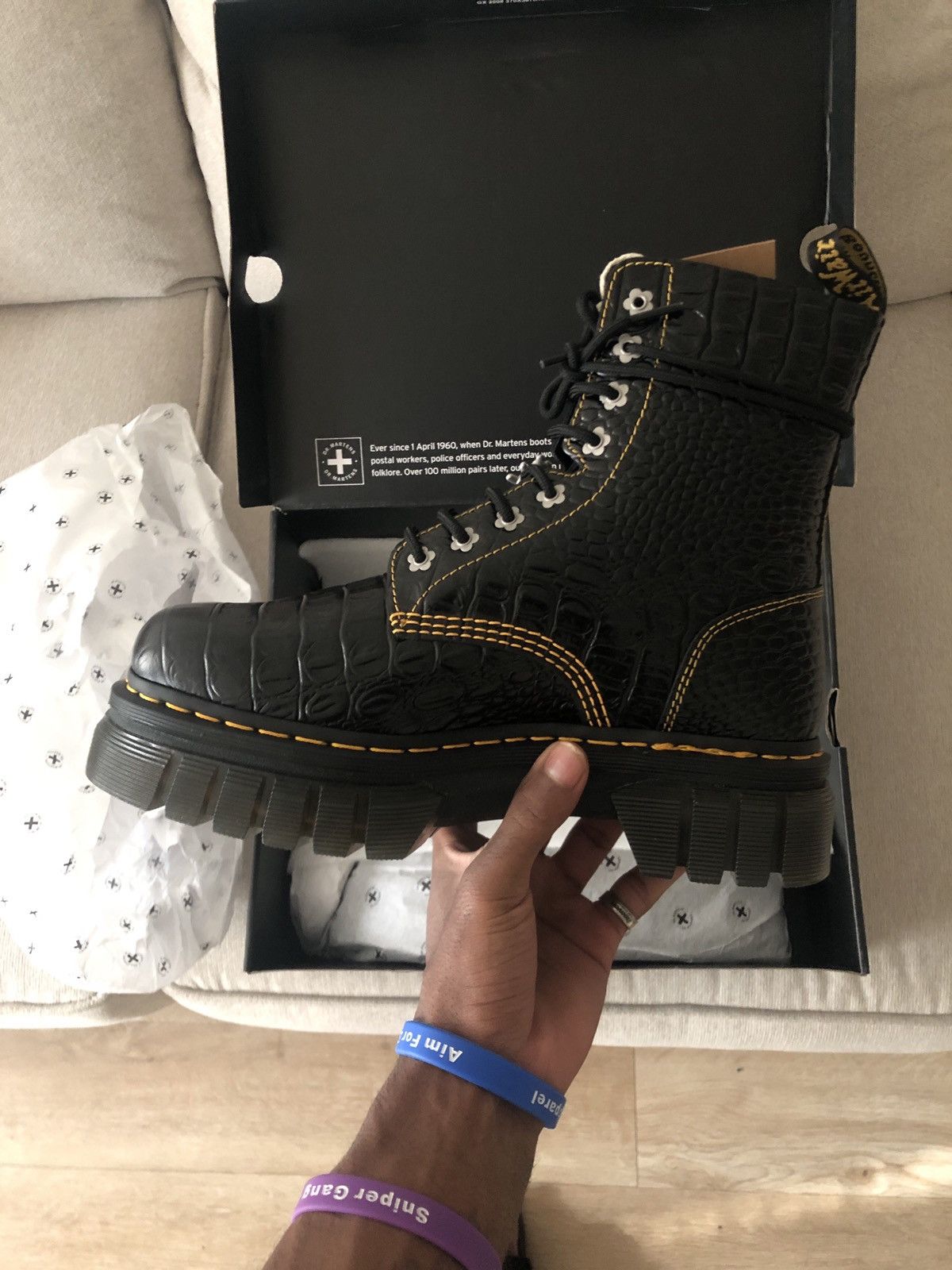 Marc Jacobs Heaven by Marc Jacobs X Dr Marten Croc Boot Size US 10 / EU 43 - 3 Thumbnail