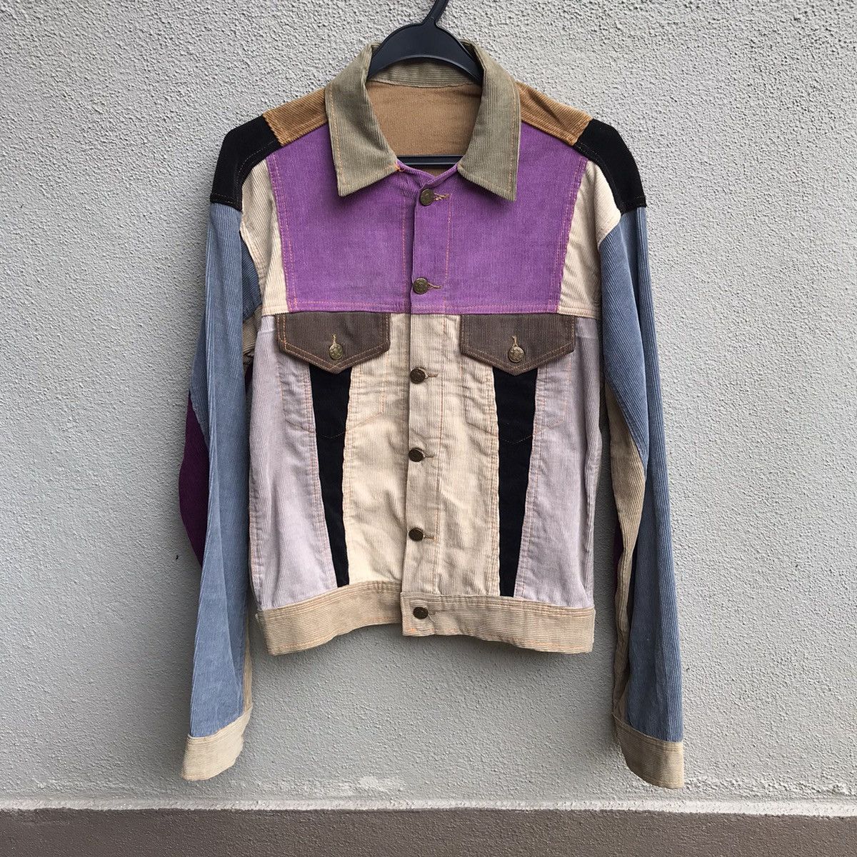 Japanese Brand JAPANESE corduroy patchwork jacket Size US S / EU 44-46 / 1 - 1 Thumbnail