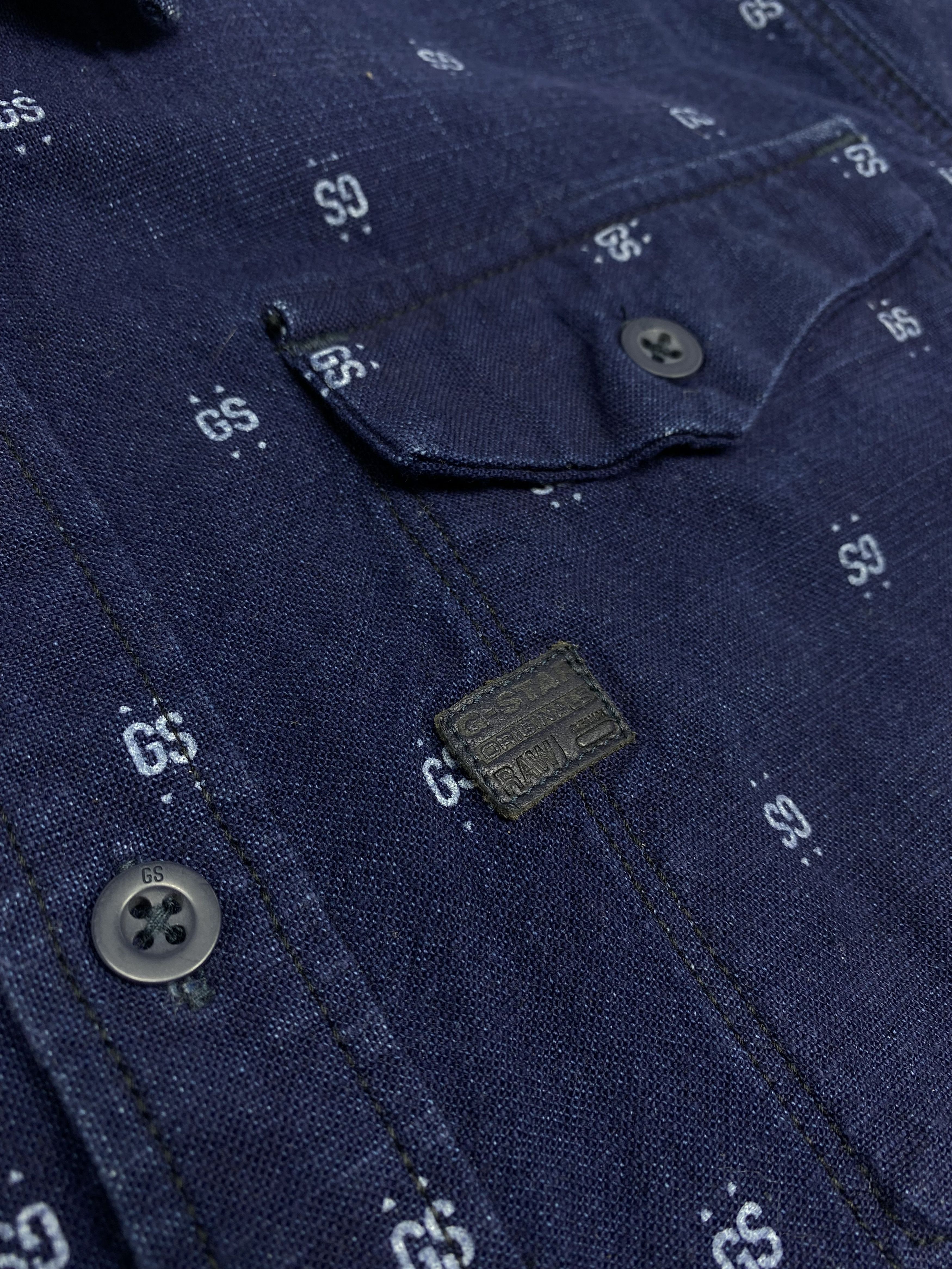 G-Star G-Star Raw Twin Pocket Monogram Denim LS Shirt Size US L / EU 52-54 / 3 - 4 Thumbnail