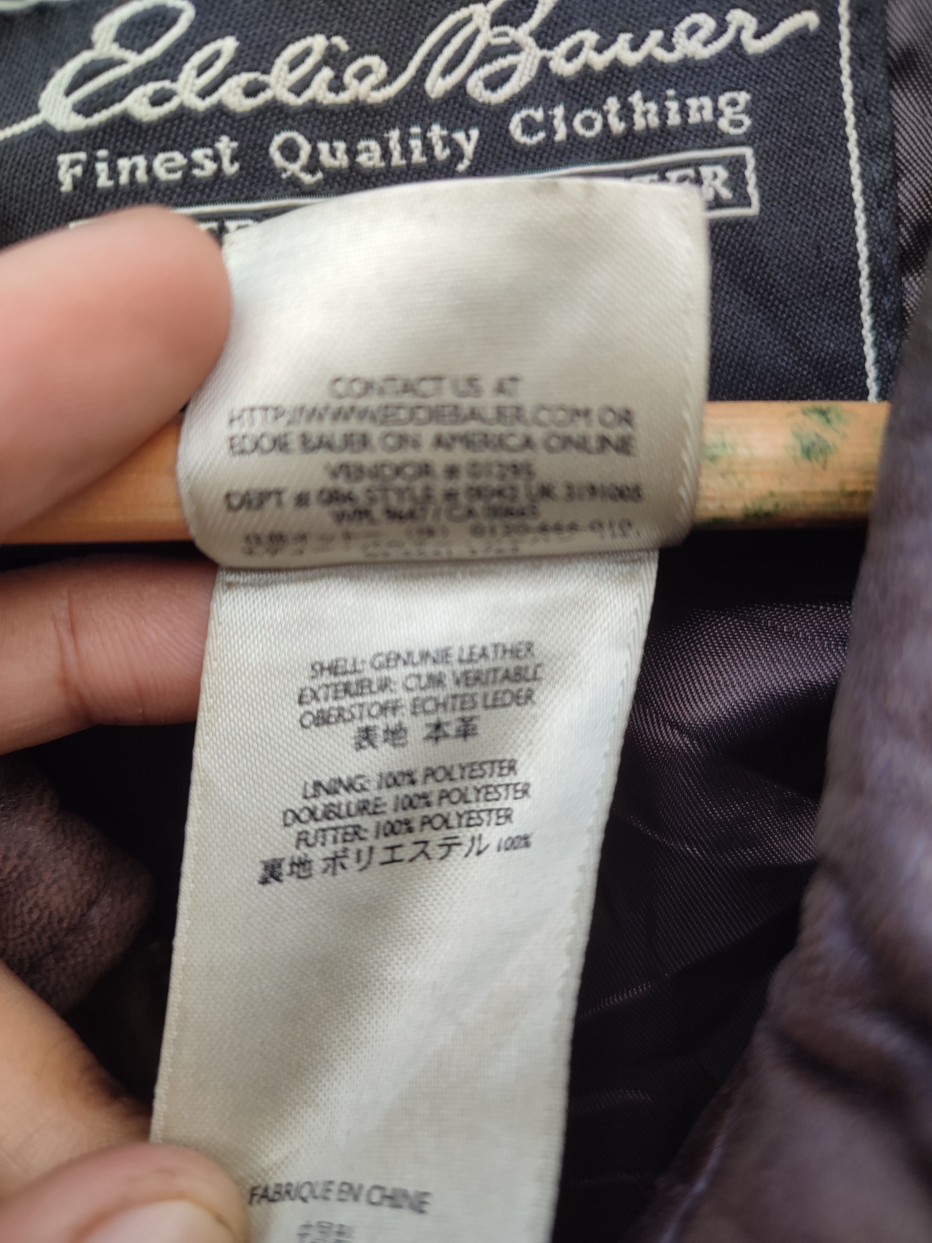 Eddie Bauer Eddie Bauer Brown Leather Bomber Jacket (Size S) Size US S / EU 44-46 / 1 - 3 Thumbnail