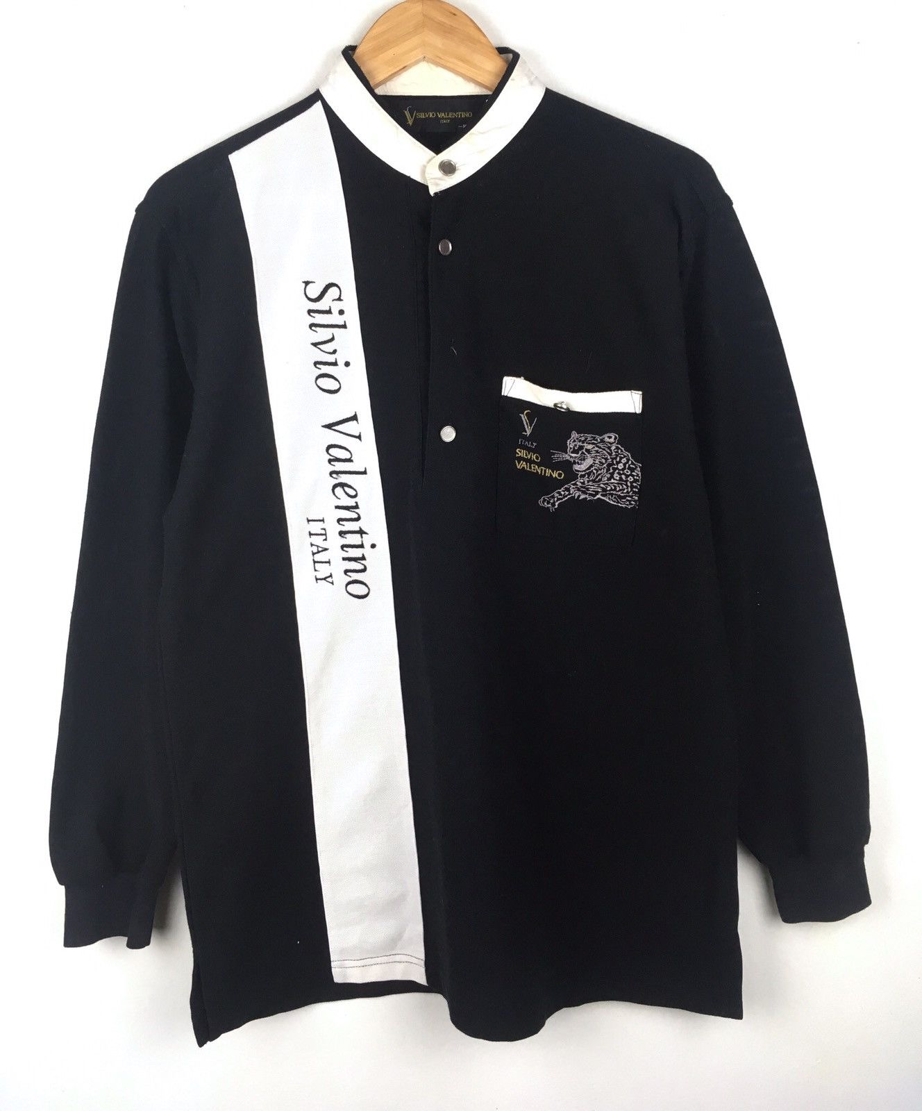 Valentino × Vintage Vintage Silvio Valentino Long Sleeve Medium Size T-Shirt Size US M / EU 48-50 / 2 - 1 Thumbnail