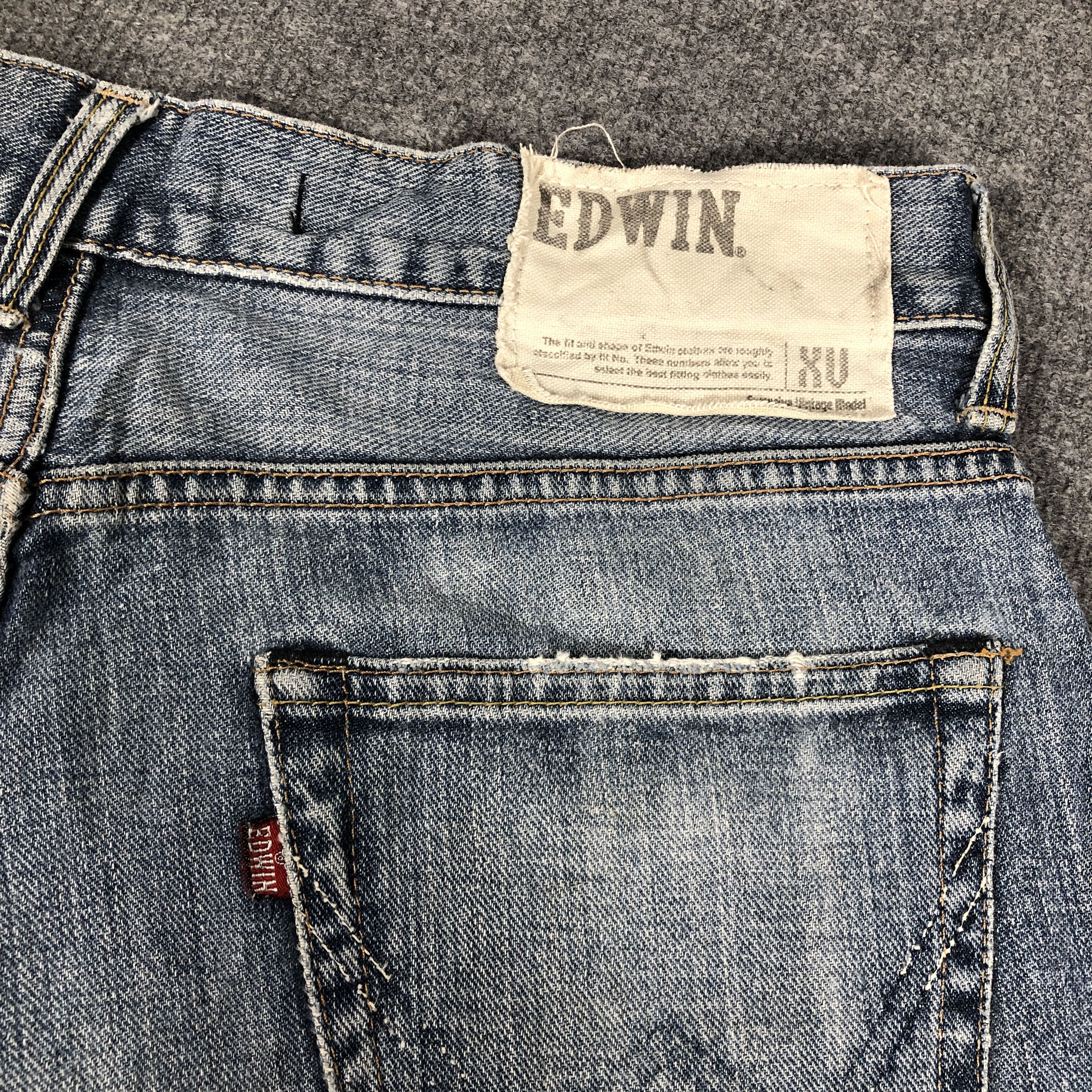 Edwin × Vintage Vintage Edwin Light Blue Wash Jeans L1173 Size US 34 / EU 50 - 9 Thumbnail