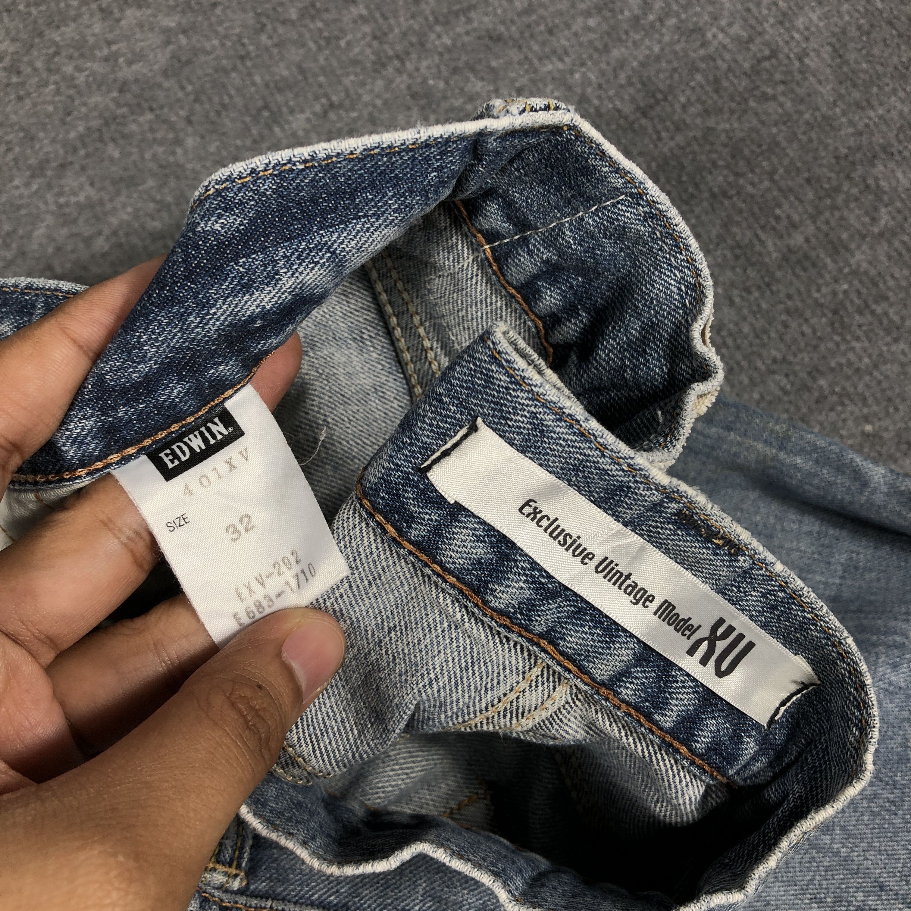 Edwin × Vintage Vintage Edwin Light Blue Wash Jeans L1173 Size US 34 / EU 50 - 10 Thumbnail