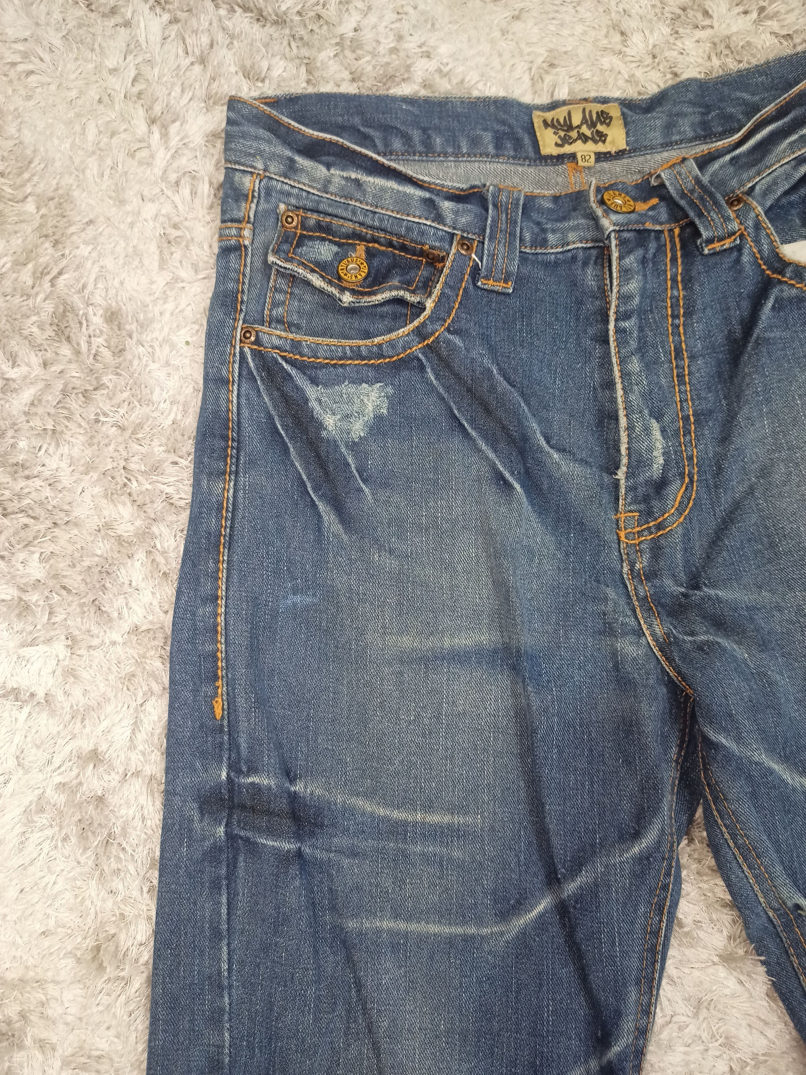 Vintage Vintage Nylaus Whiskered Mud Wash Flare Jeans Size US 30 / EU 46 - 5 Thumbnail