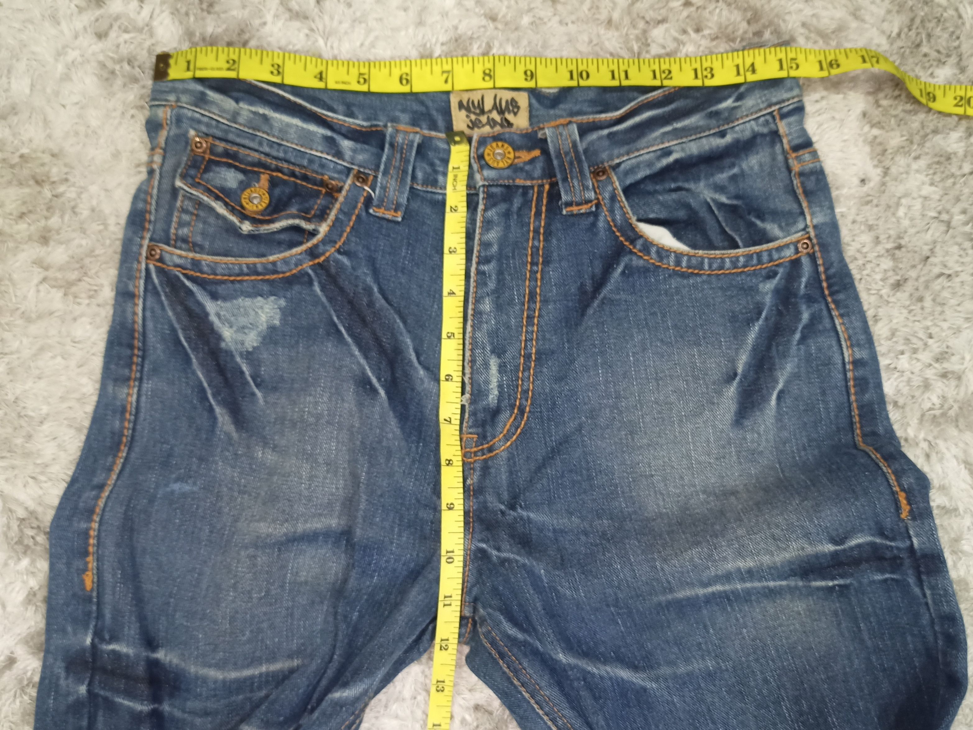 Vintage Vintage Nylaus Whiskered Mud Wash Flare Jeans Size US 30 / EU 46 - 22 Thumbnail