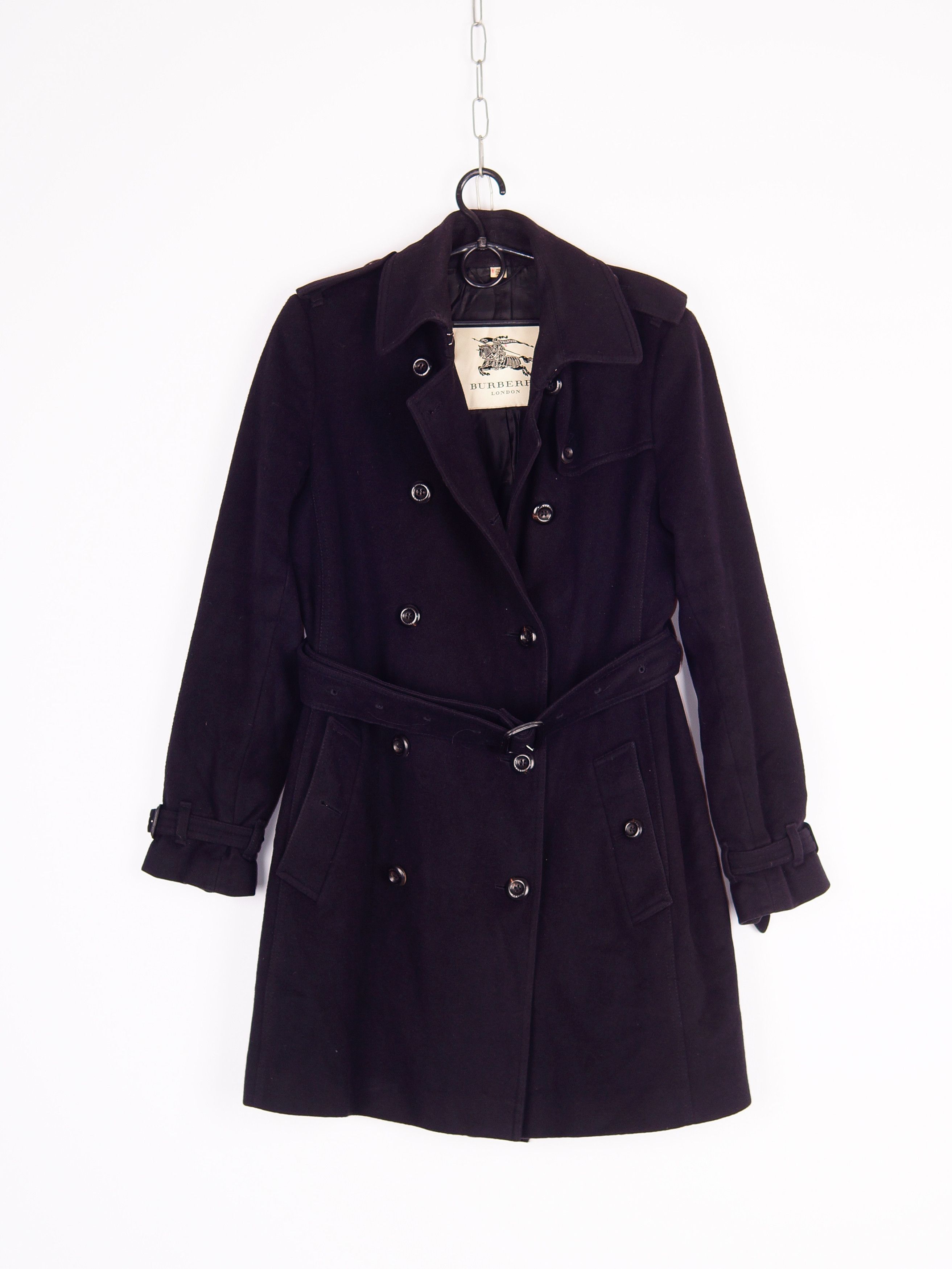 Women's Burberry London Double Breasted Wool Coat