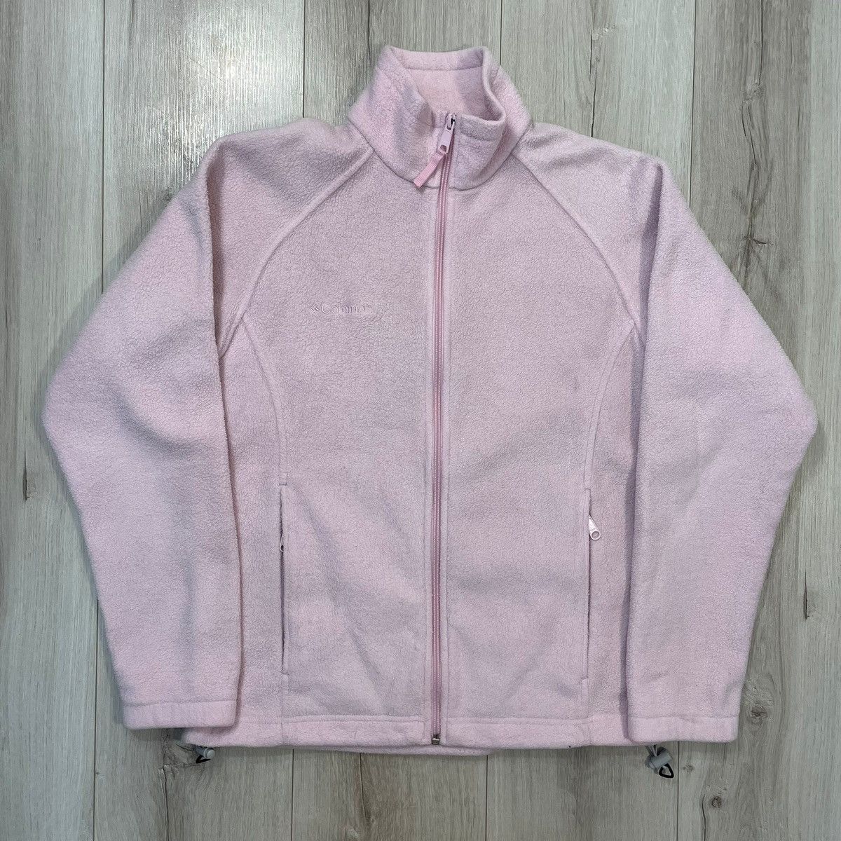 Columbia Sportswear Company pink fleece sweatshirt zip 00s