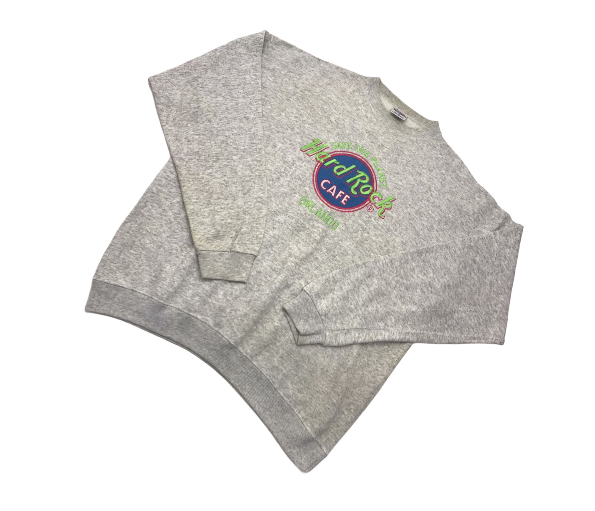 image of Vintage Hard Rock Cafe Orlando Sweatshirt in White, Men's (Size 2XL)