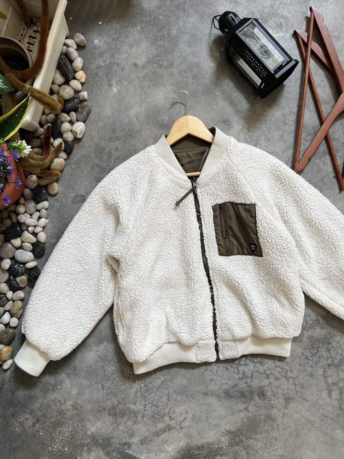 Japanese Brand × Vintage Vintage 🖤 Japanese Riversible Sherpa Bomber Style Jacket Size US S / EU 44-46 / 1 - 4 Thumbnail