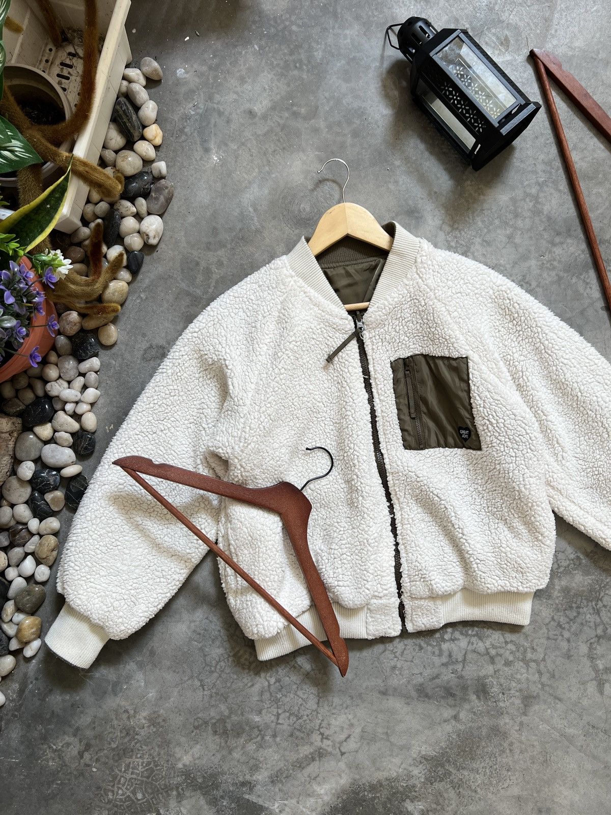 Vintage 🖤 Japanese Riversible Sherpa Bomber Style Jacket