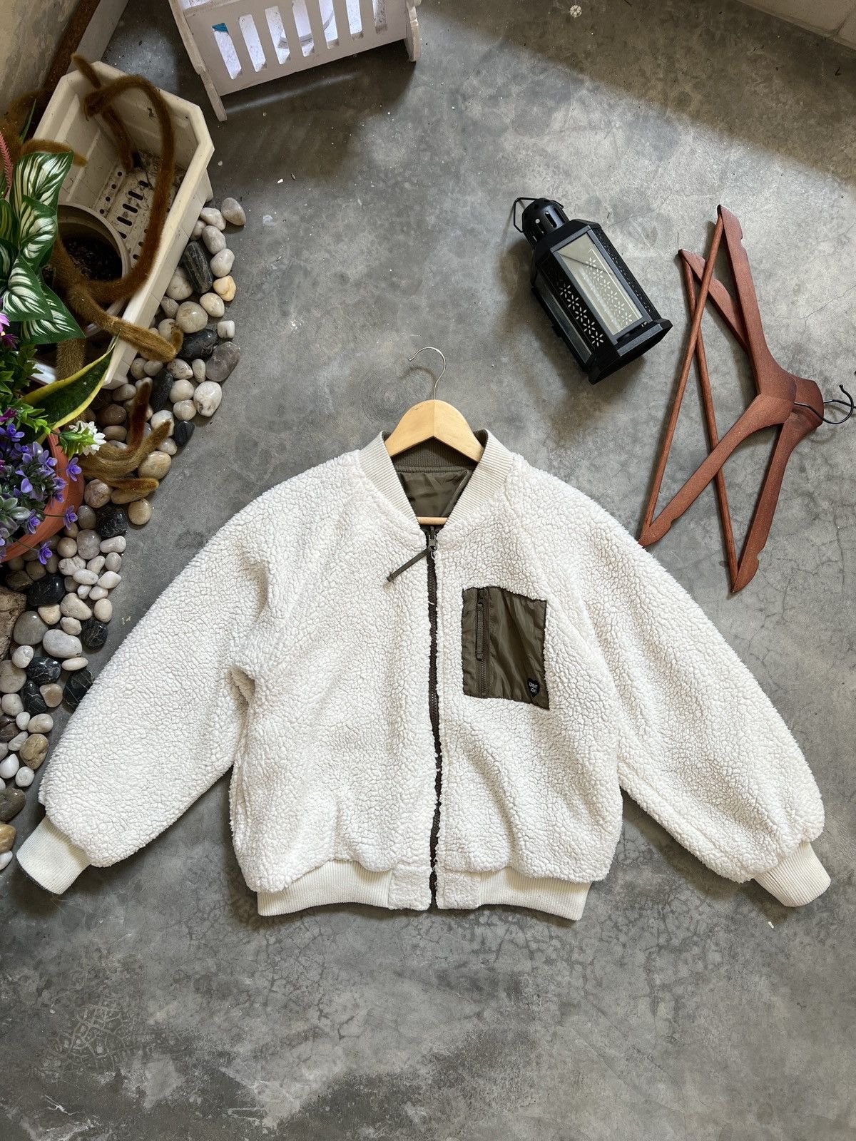 Japanese Brand × Vintage Vintage 🖤 Japanese Riversible Sherpa Bomber Style Jacket Size US S / EU 44-46 / 1 - 2 Thumbnail