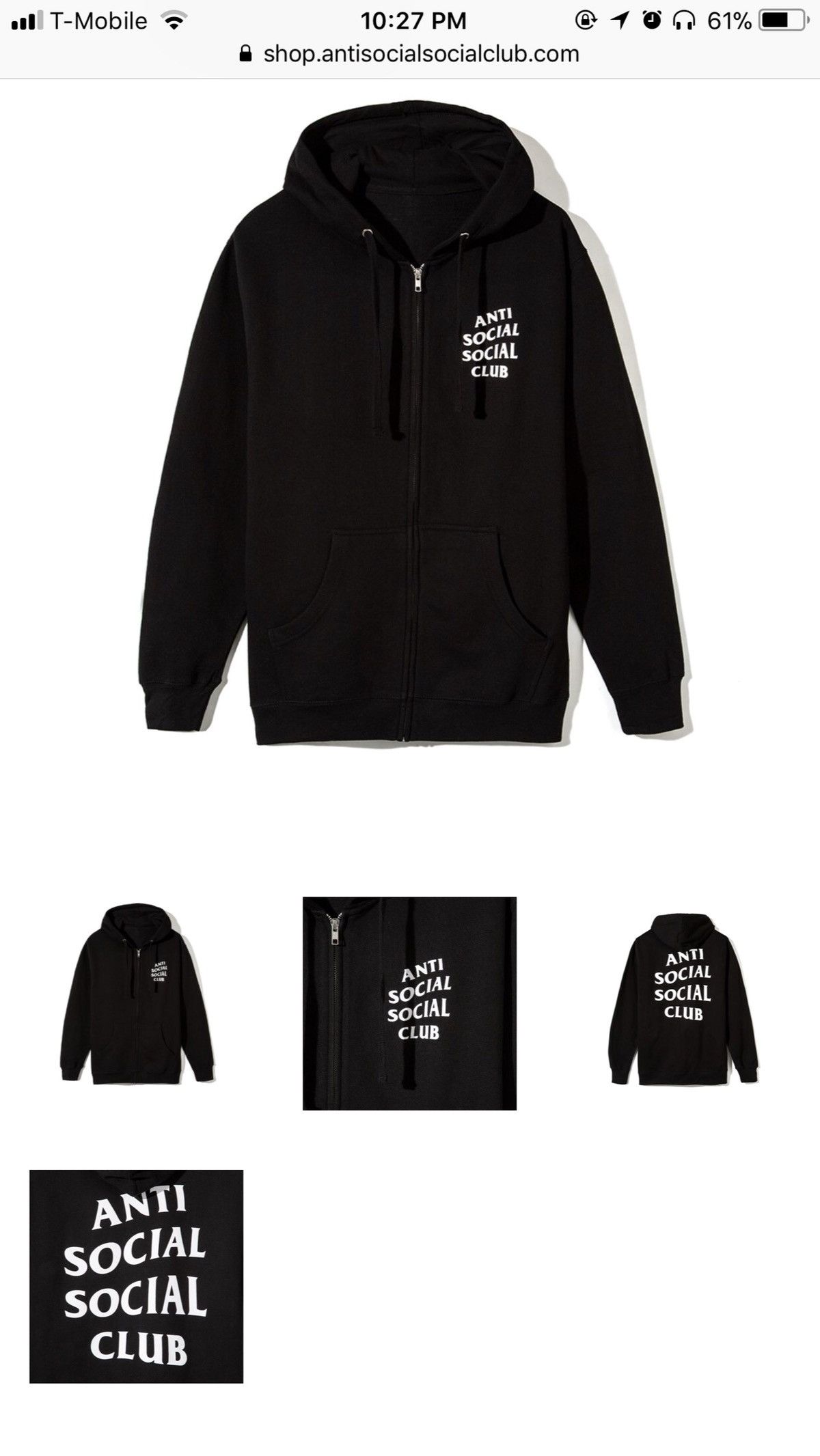 Anti Social Social Club Mind Games Zip Up Hoodie Grailed