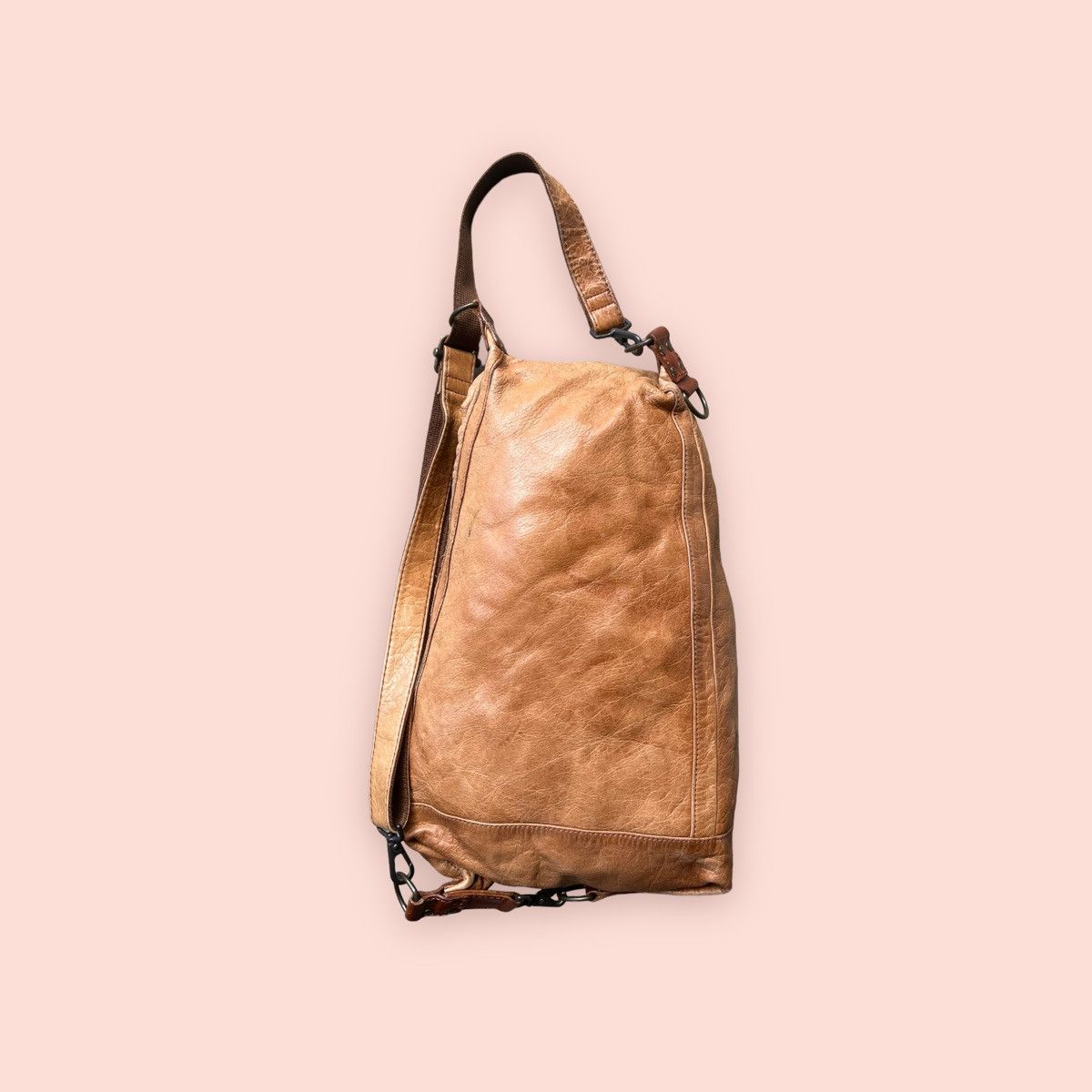 Creed × Genuine Leather × Japanese Brand VINTAGE CREED GENUINE LEATHER 3 WAY BODY BAG Size ONE SIZE - 3 Thumbnail