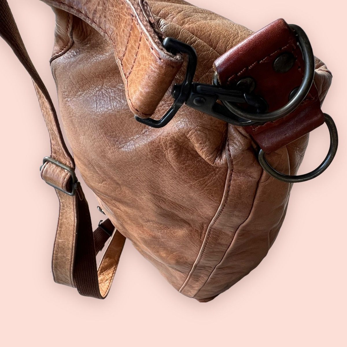 Creed × Genuine Leather × Japanese Brand VINTAGE CREED GENUINE LEATHER 3 WAY BODY BAG Size ONE SIZE - 20 Thumbnail