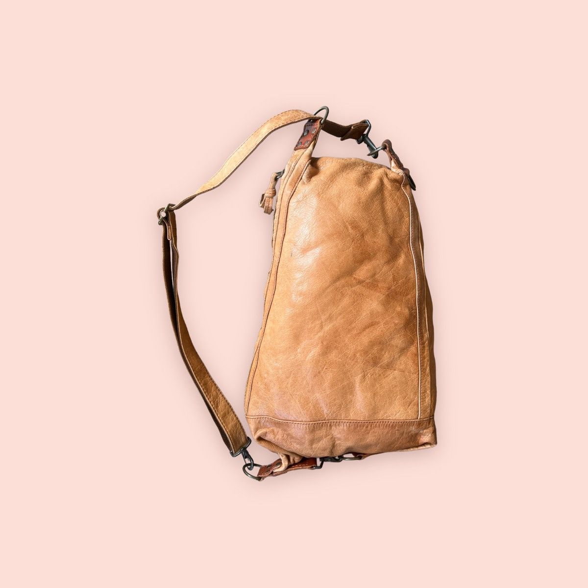 Creed × Genuine Leather × Japanese Brand VINTAGE CREED GENUINE LEATHER 3 WAY BODY BAG Size ONE SIZE - 5 Thumbnail