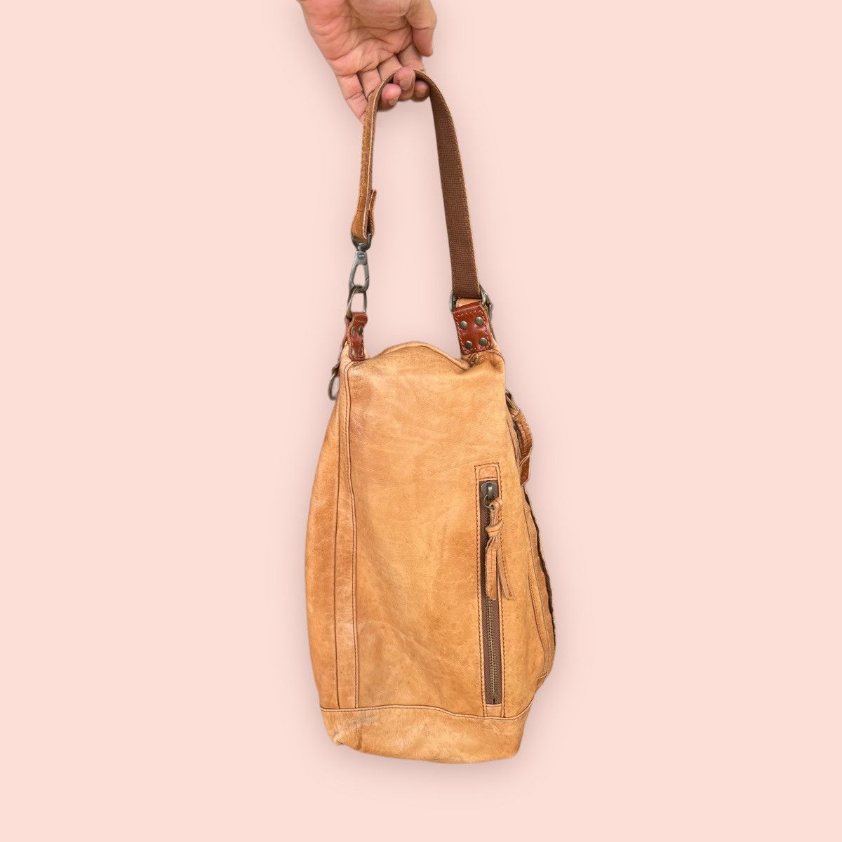 Creed × Genuine Leather × Japanese Brand VINTAGE CREED GENUINE LEATHER 3 WAY BODY BAG Size ONE SIZE - 16 Thumbnail