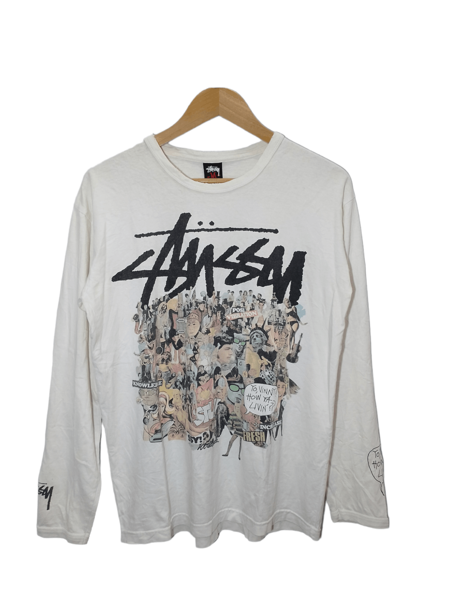 Vintage Stussy Worlwide Movie Actor Distressed Tee