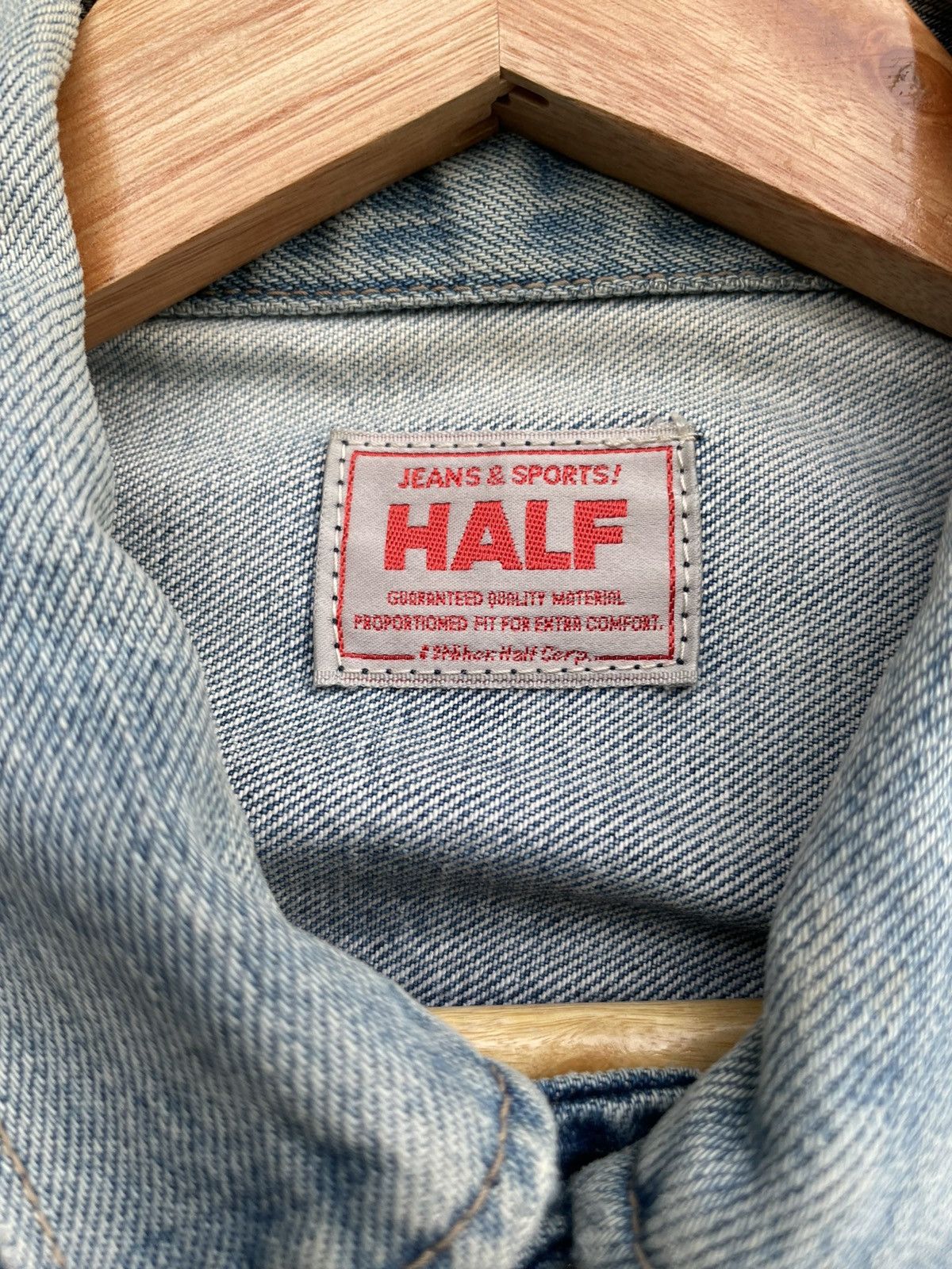 Japanese Brand Vintage Half Aging Faded Distressed Jacket Size US S / EU 44-46 / 1 - 14 Thumbnail