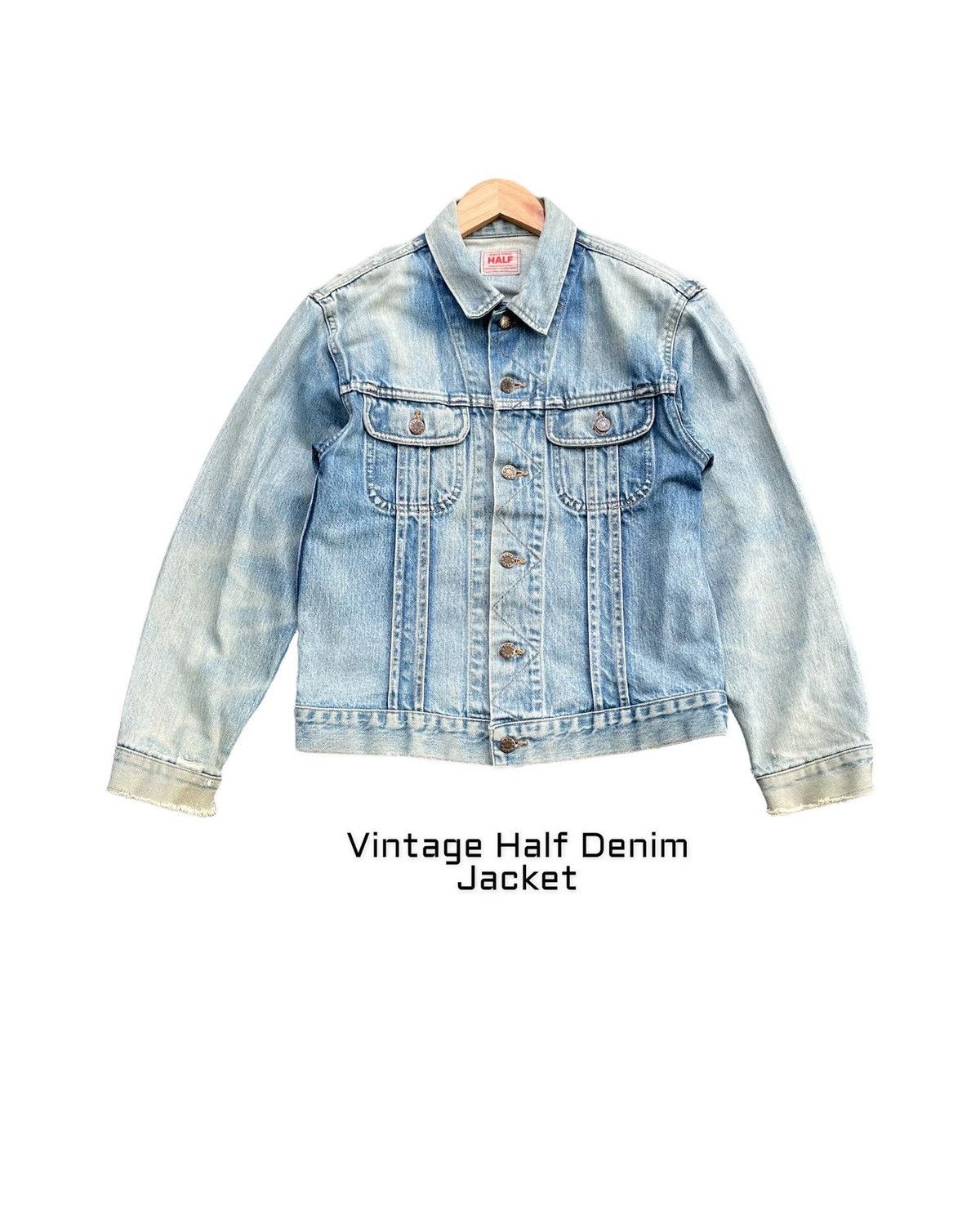 Japanese Brand Vintage Half Aging Faded Distressed Jacket Size US S / EU 44-46 / 1 - 1 Thumbnail
