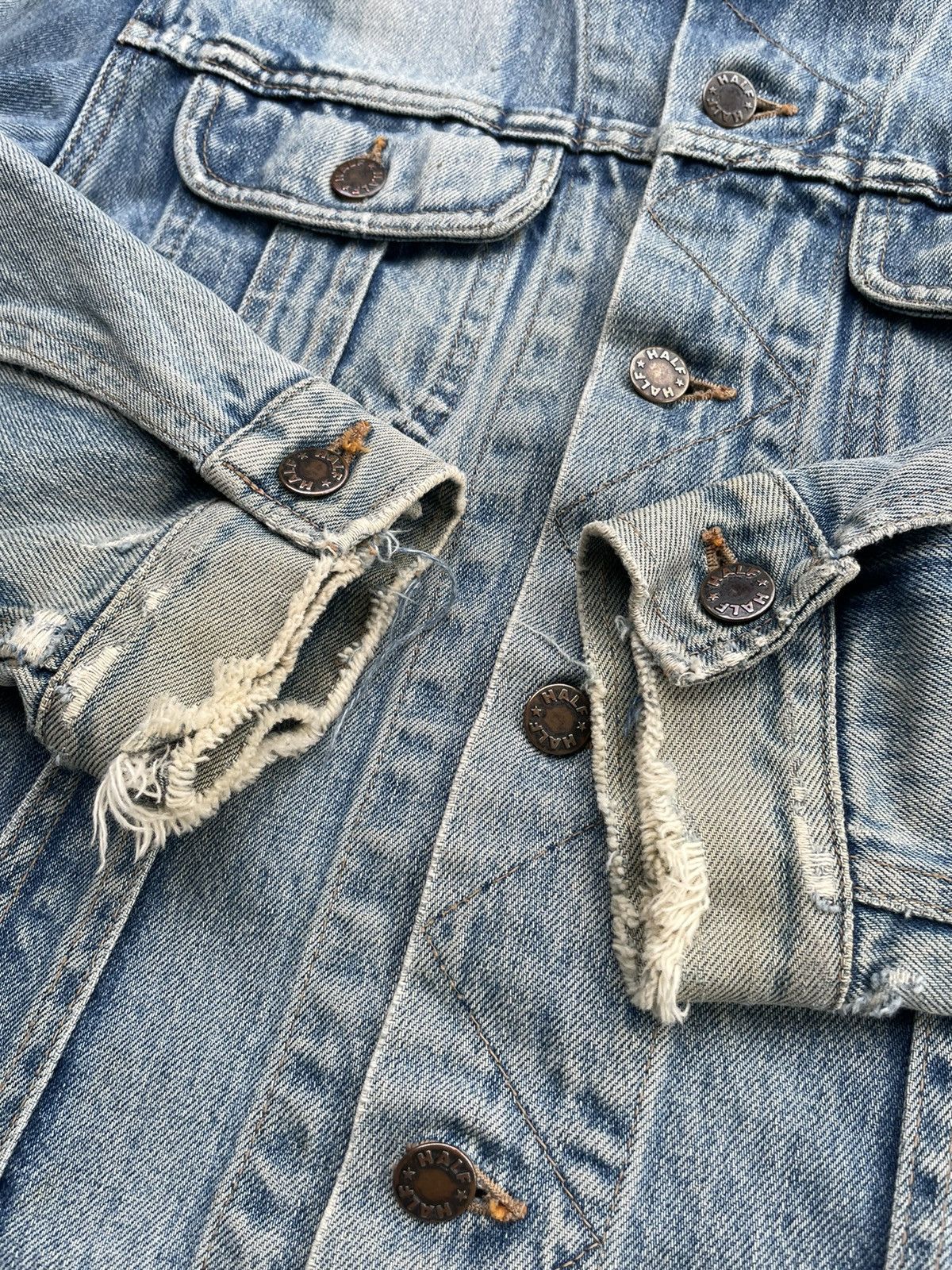 Japanese Brand Vintage Half Aging Faded Distressed Jacket Size US S / EU 44-46 / 1 - 10 Thumbnail