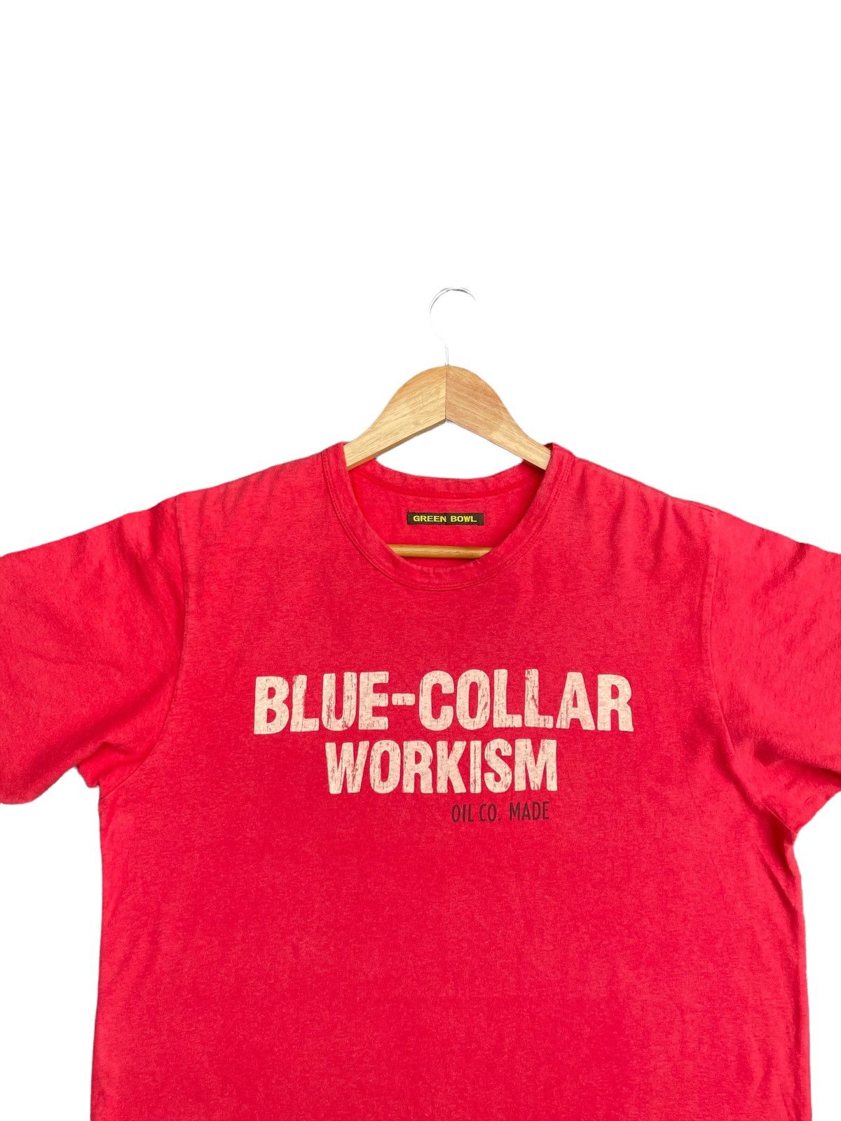 Japanese Brand Green Bowl Blue Collar Workism Tshirr Size US M / EU 48-50 / 2 - 6 Thumbnail