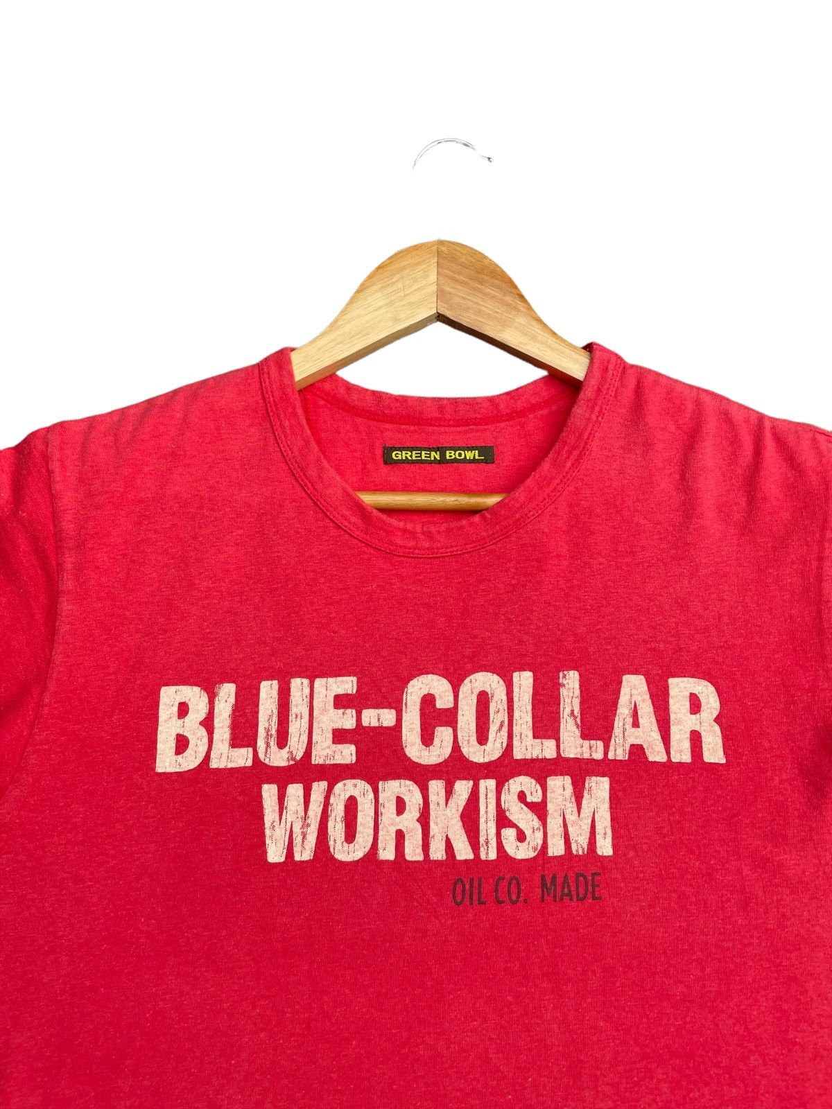 Japanese Brand Green Bowl Blue Collar Workism Tshirr Size US M / EU 48-50 / 2 - 7 Thumbnail