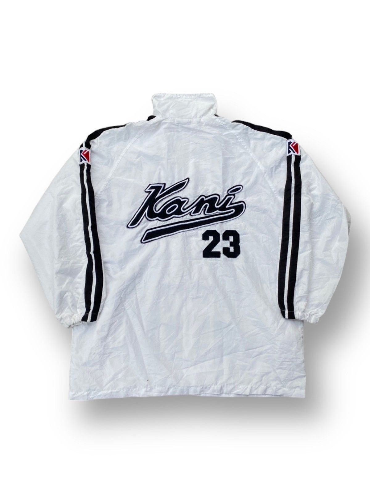 Karl Kani × Rap Tees × Vintage Kani Big Embroidery Spell Out Vintage Windbreaker. #A5 Size US XXL / EU 58 / 5 - 1 Thumbnail