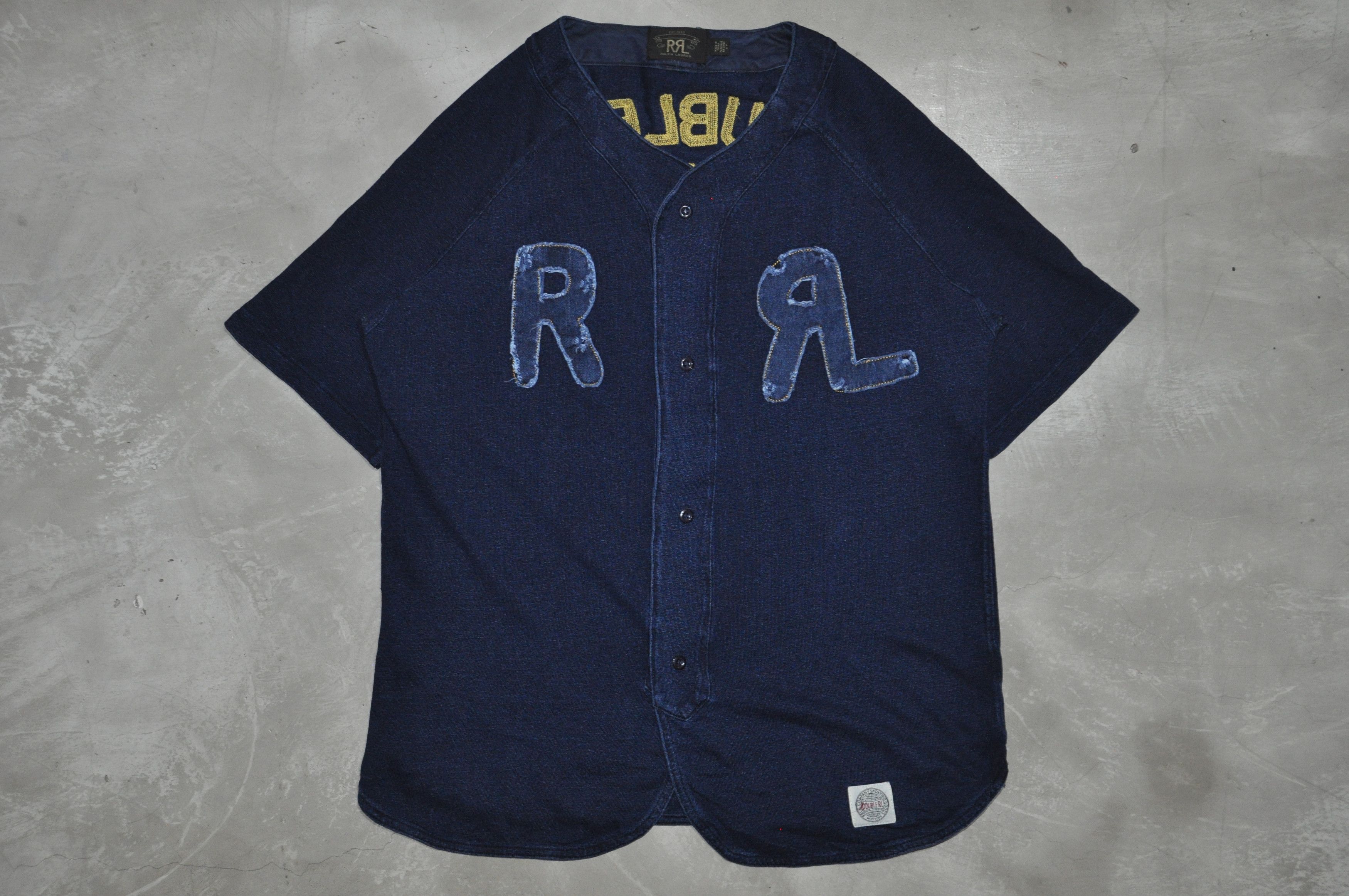 RRL Ralph Lauren RRL - S/S 19 - Indigo Baseball Jersey | Grailed