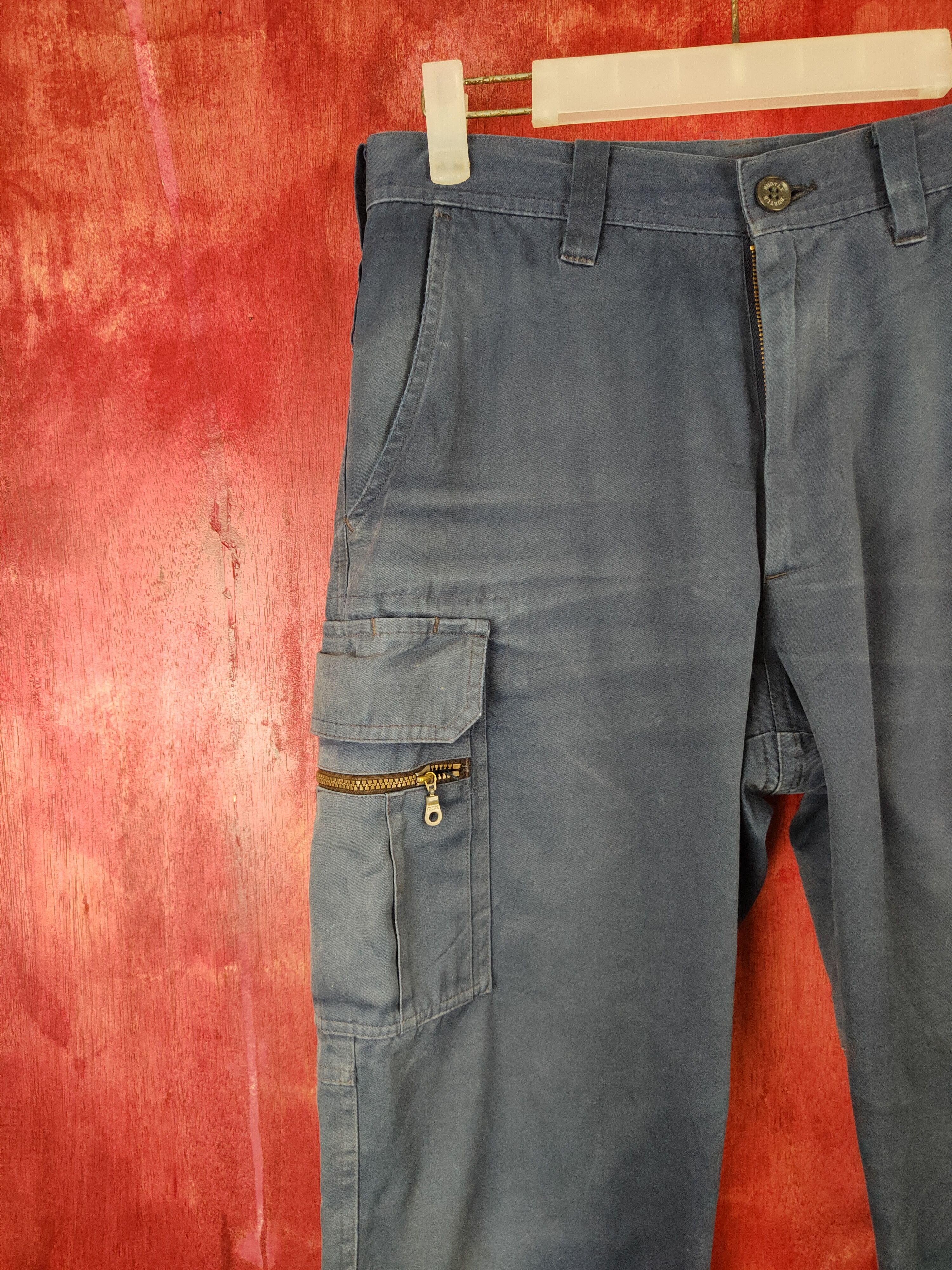 Japanese Brand × Vintage Burtle Dark Blue Multi Pocket Tactical Cargo Pants #S634 Size US 30 / EU 46 - 3 Thumbnail